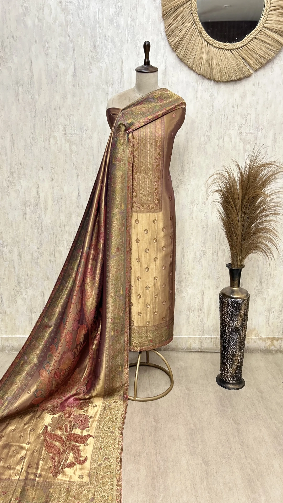 Magnificent Katan Silk Unstitched Suit