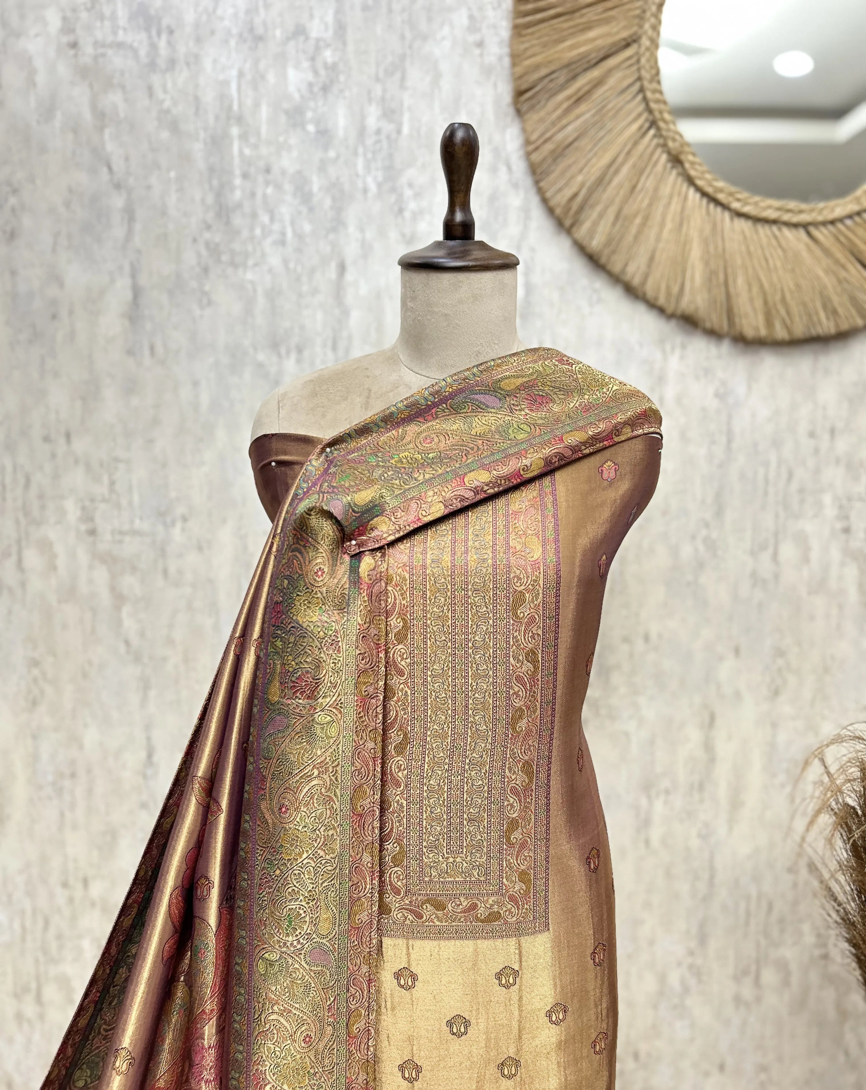 Magnificent Katan Silk Unstitched Suit