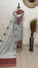 Enchanted Grace Jamdani linen Unstitched Suits