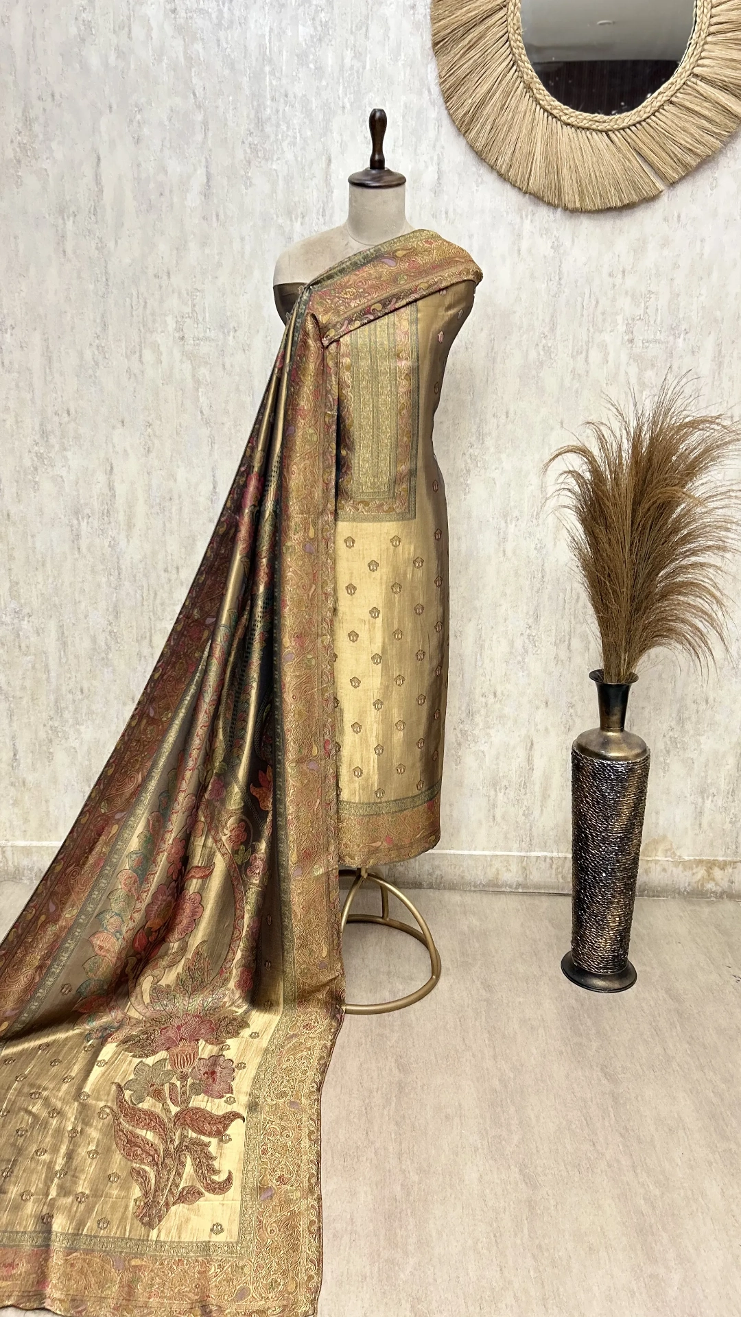Magnificent Katan Silk Unstitched Suit