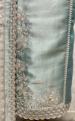Mesmerising Glass Organza Unstitched Suit