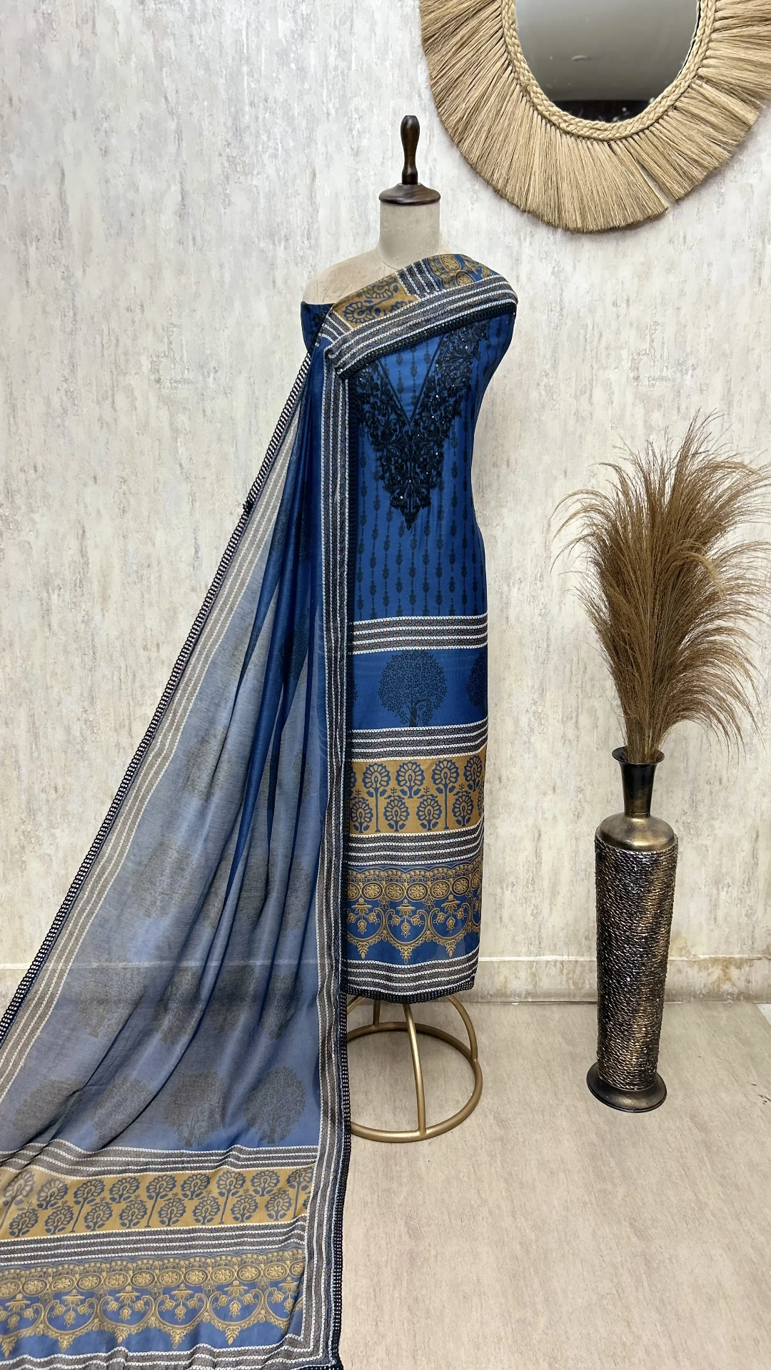 Contemporary Grace Maheshwari Unstitched Suit