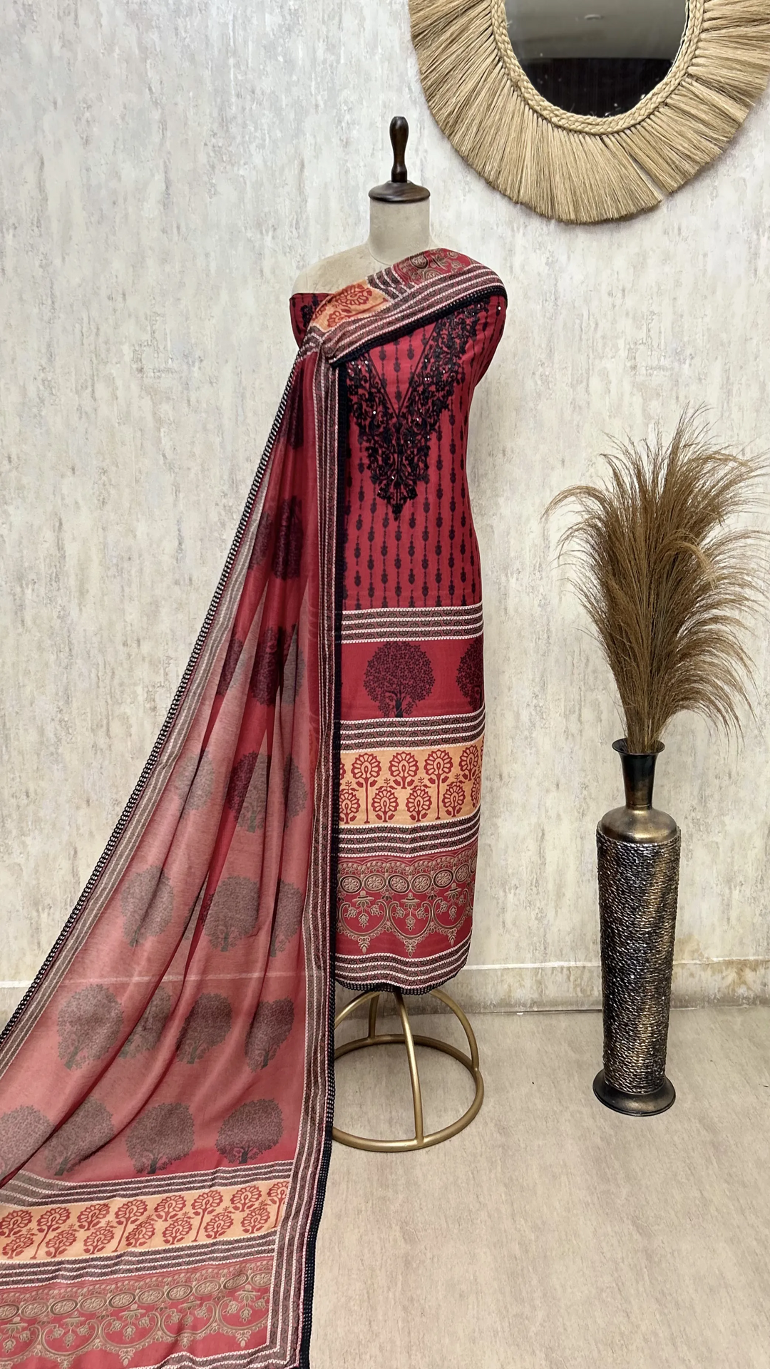 Contemporary Grace Maheshwari Unstitched Suit