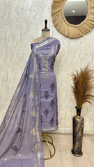 Mul Chanderi Ethnic Grace Unstitched Suit