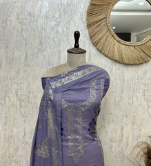 Mul Chanderi Ethnic Grace Unstitched Suit