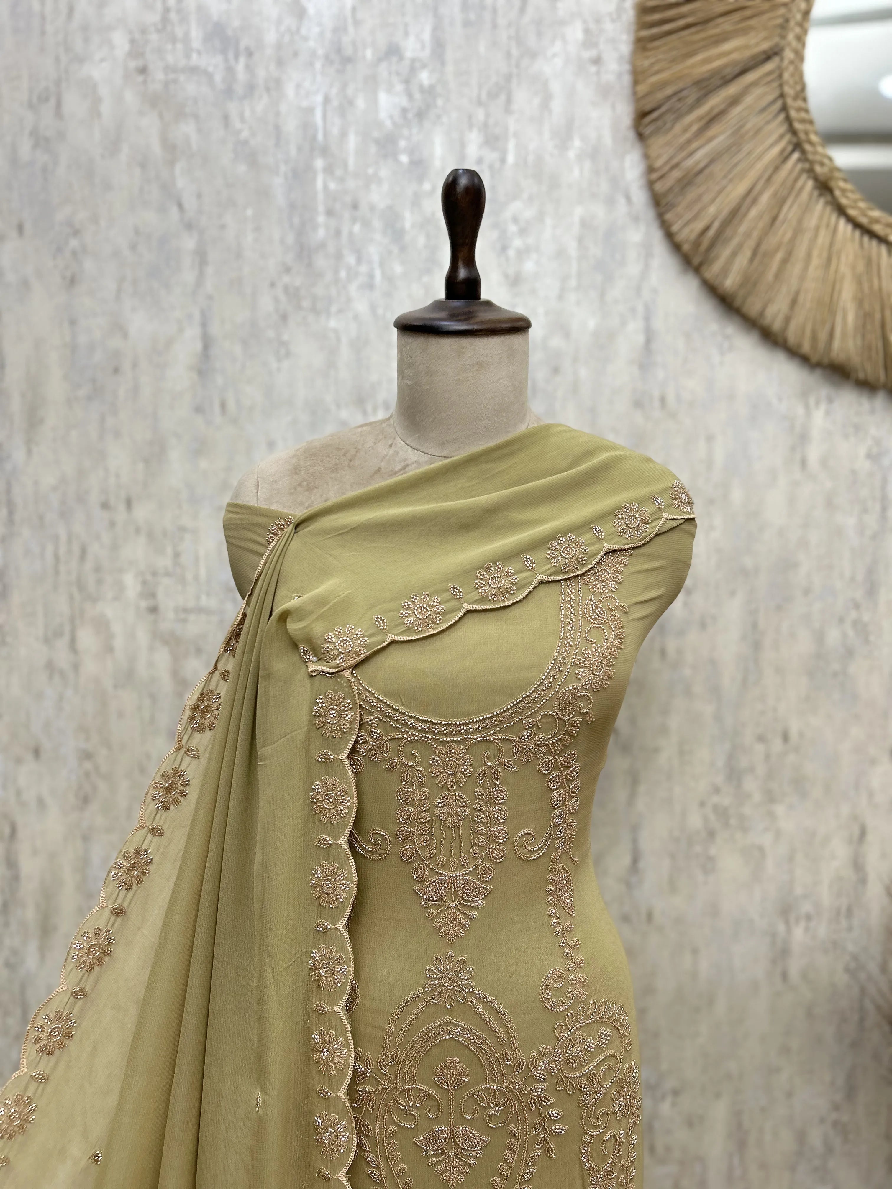 Elegant Georgette  Unstitched Suit