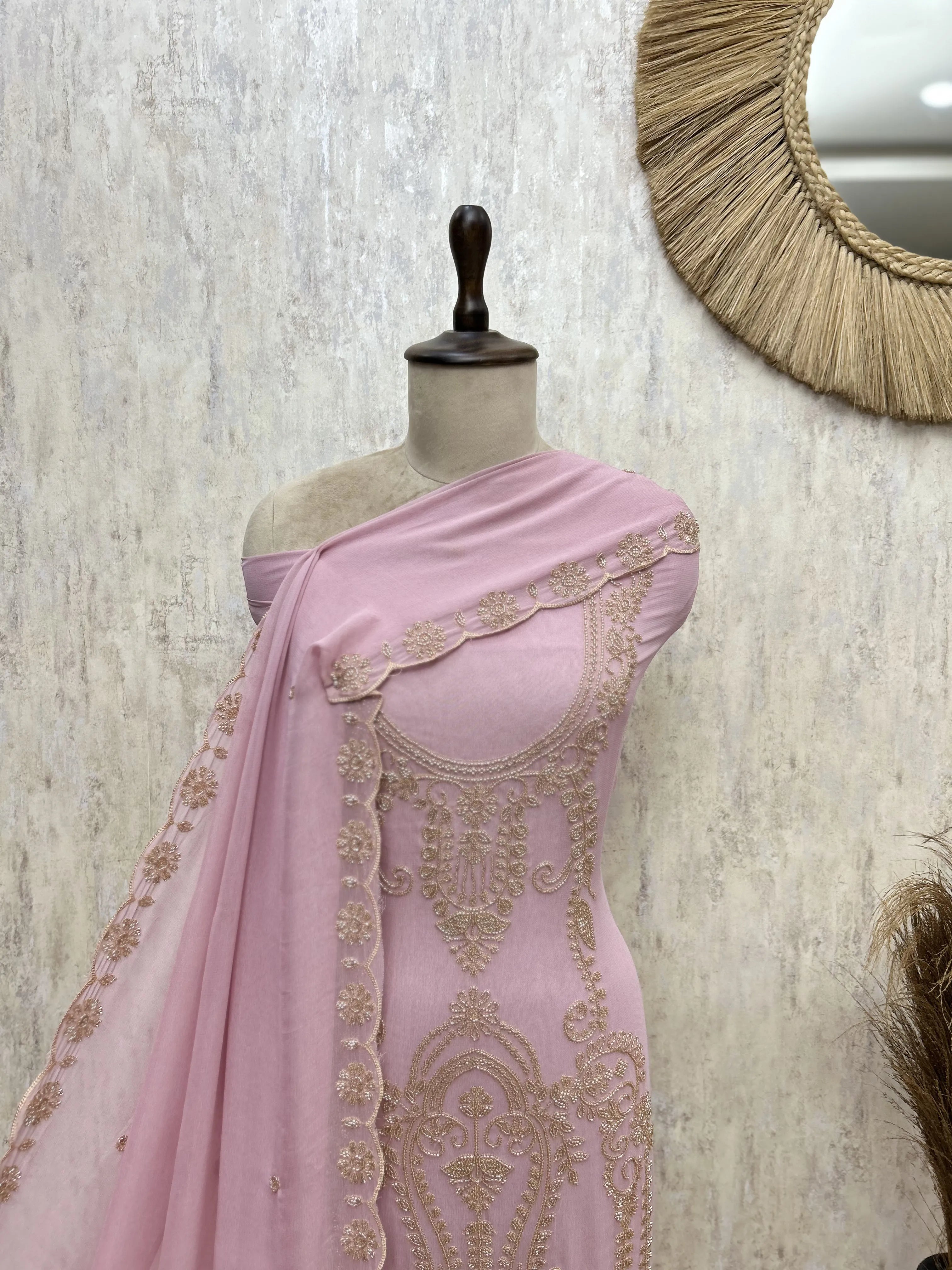 Elegant Georgette  Unstitched Suit