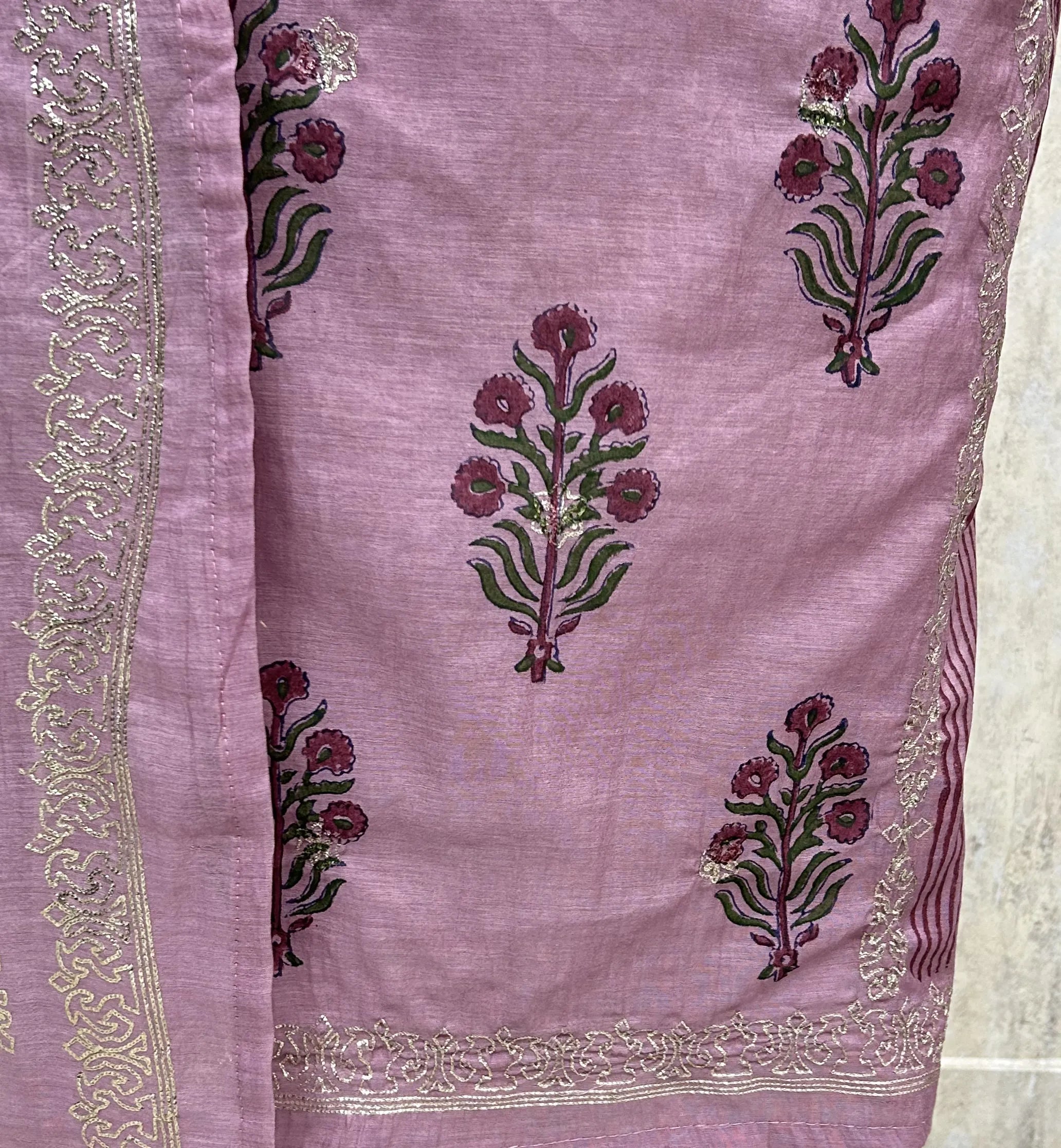 Mul Chanderi Ethnic Grace Unstitched Suit