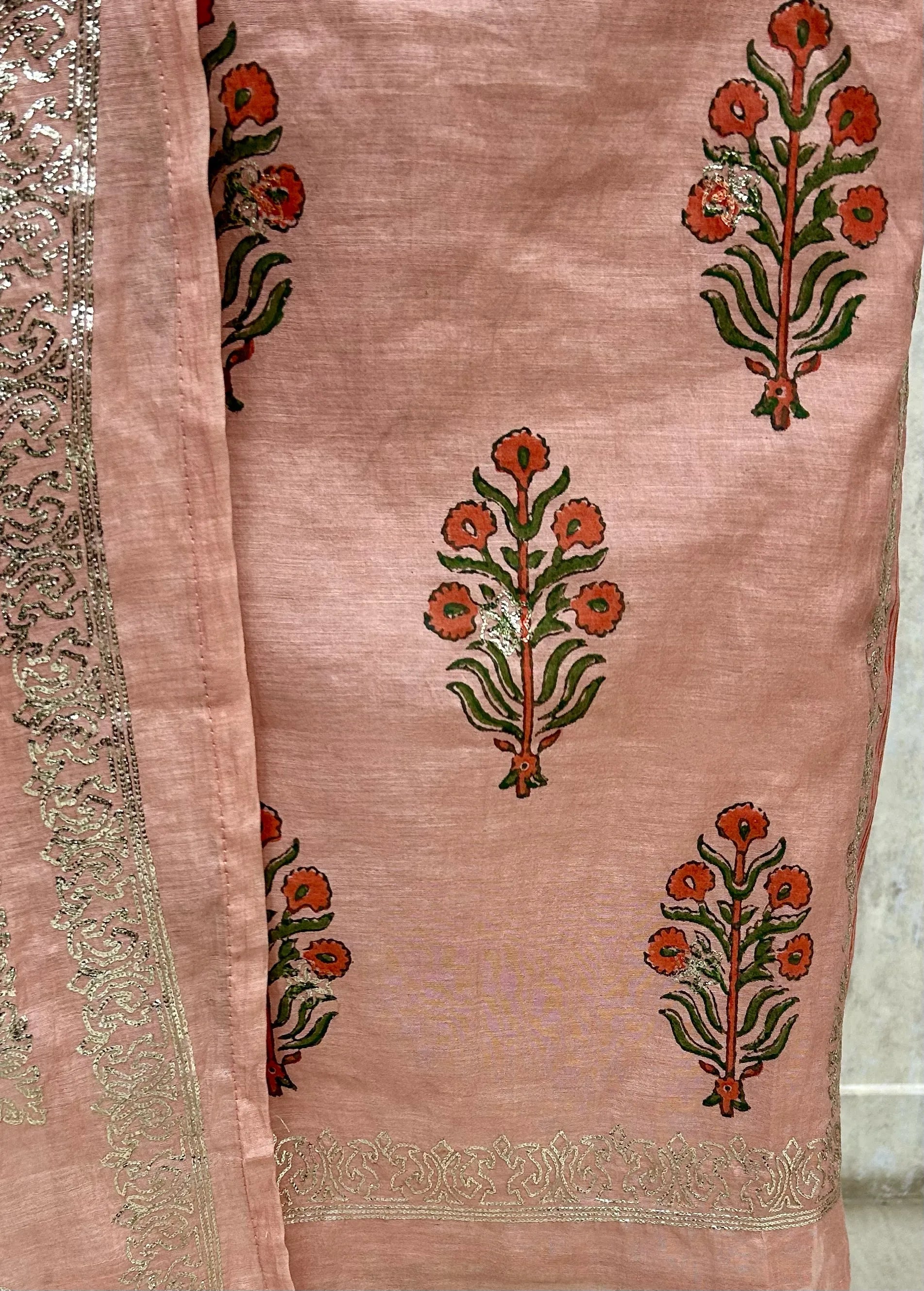 Mul Chanderi Ethnic Grace Unstitched Suit