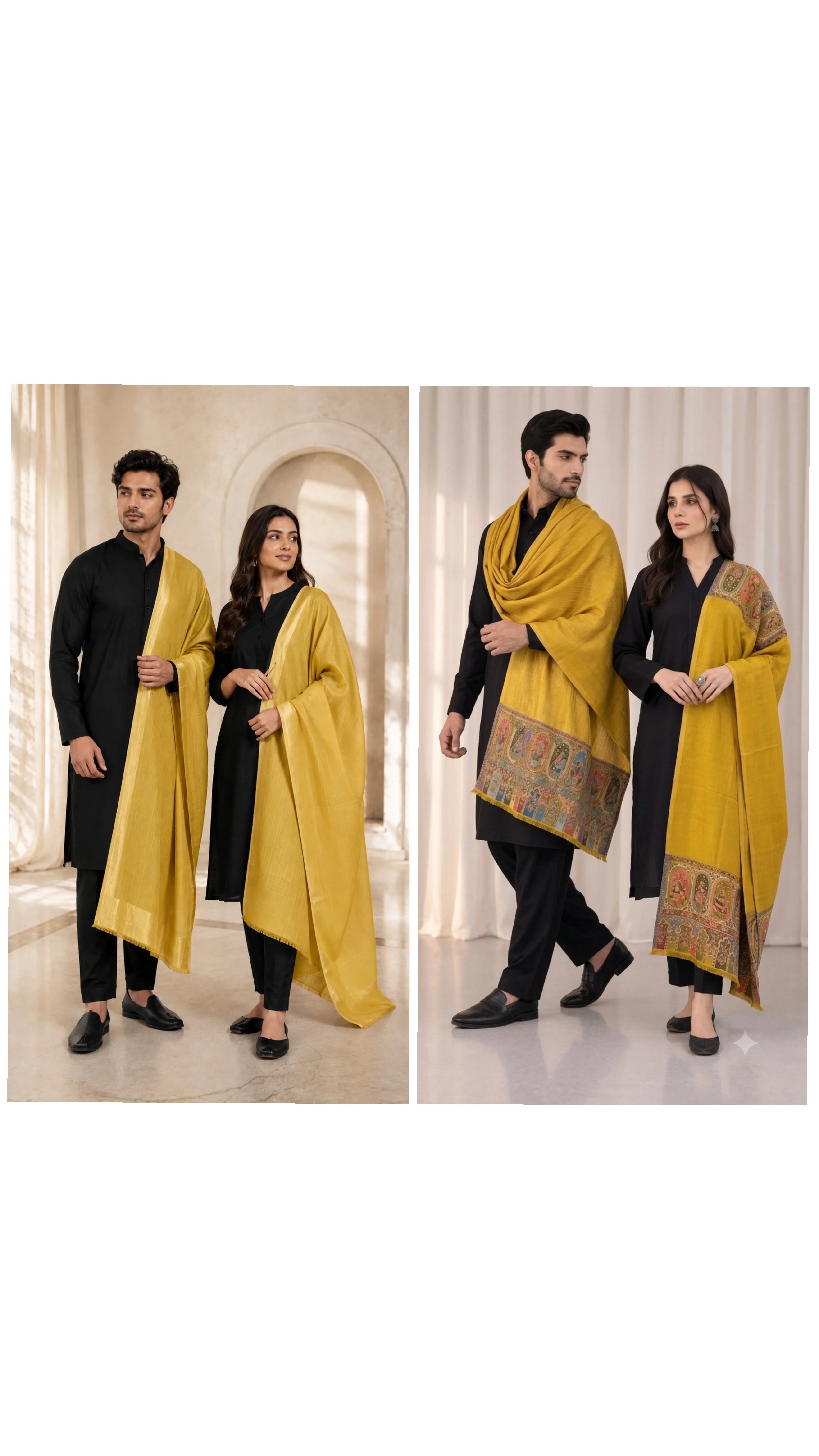 The Kapdakart His & Her Collection Of Modal and Semi Pashmina Stole with Premium Box Packaging