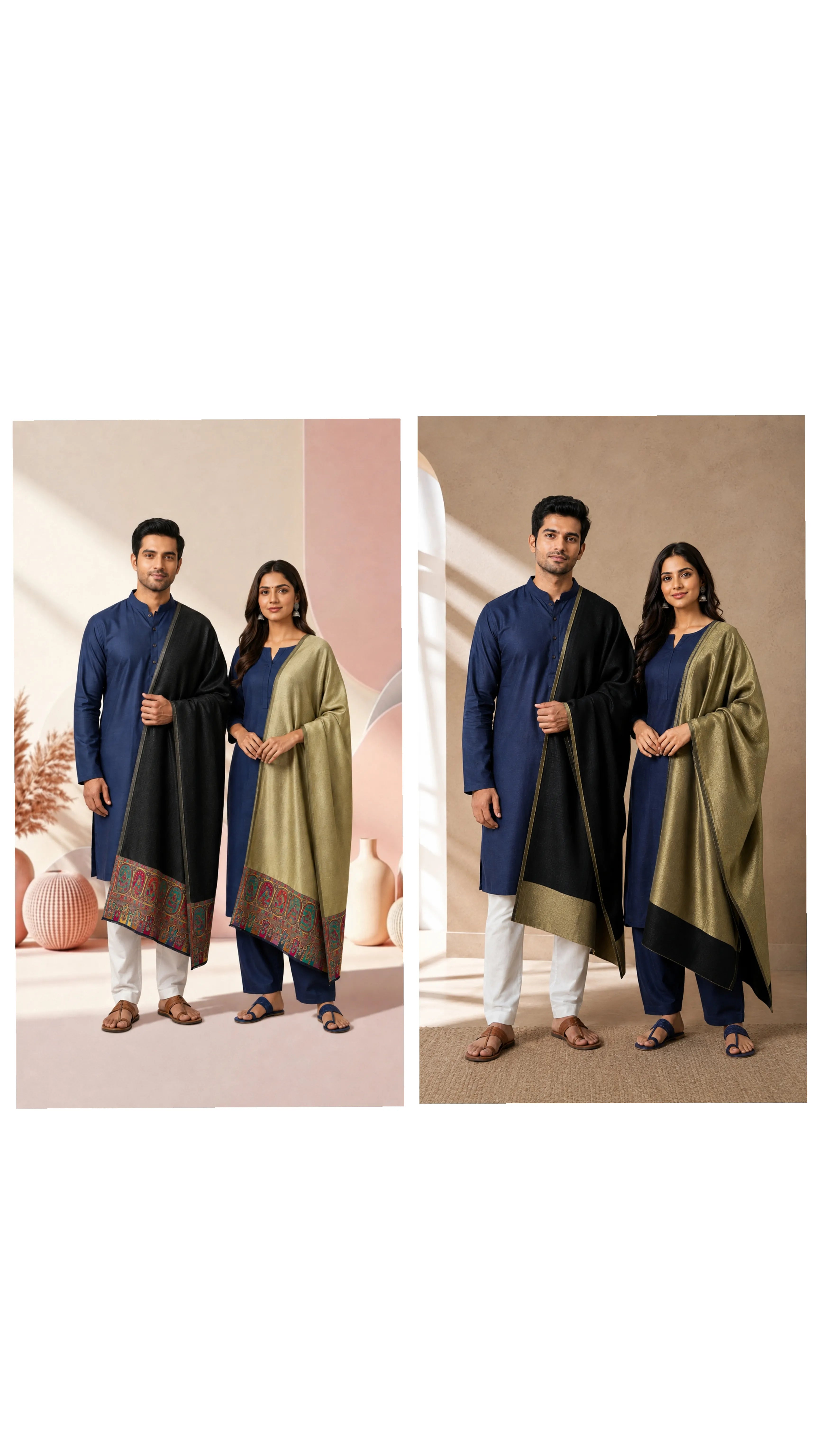 The Kapdakart His & Her Collection Of Modal and Semi Pashmina Stole with Premium Box Packaging