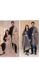 The Kapdakart His & Her Collection Of Semi Pashmina Stole with Premium Box Packaging