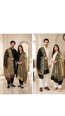 The Kapdakart His & Her Collection Of  Semi Pashmina Stole with Premium Box Packaging