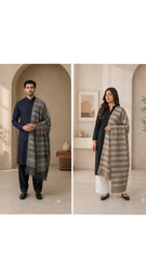 The Kapdakart His & Her Collection Of Semi Pashmina Stole with Premium Box Packaging