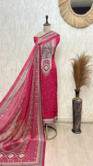 Elegant Gajji Silk Unstitched Suit