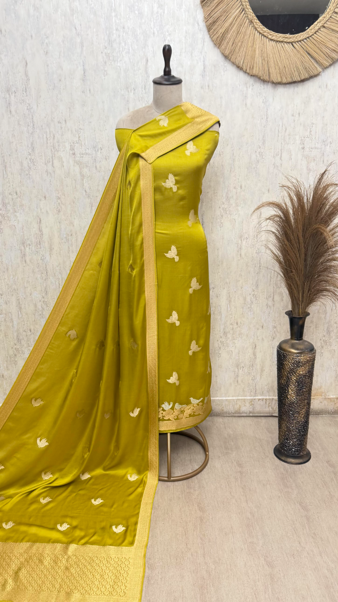 Lustrous Modal Silk Suit Unstitched Suits