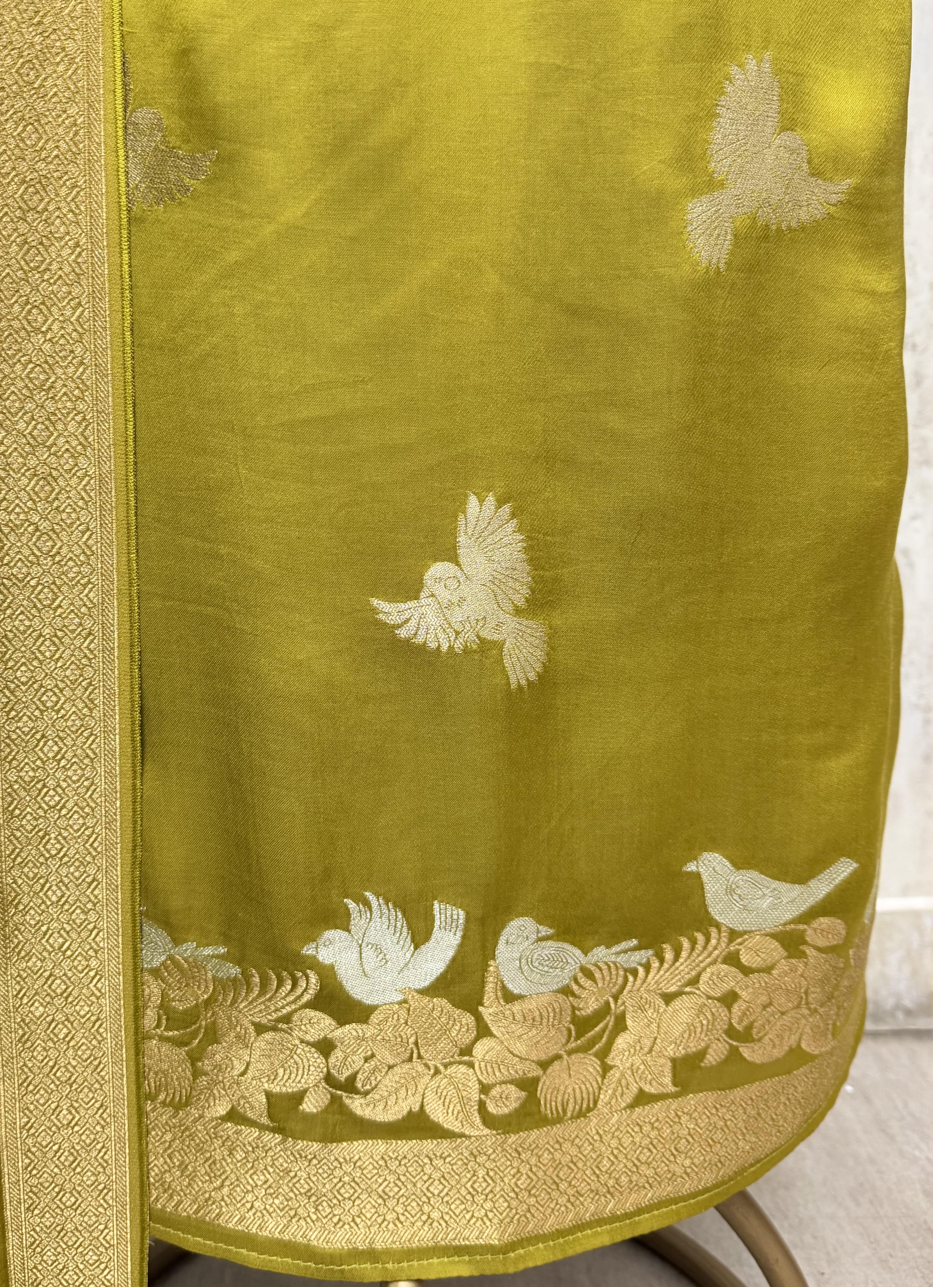 Lustrous Modal Silk Suit Unstitched Suits