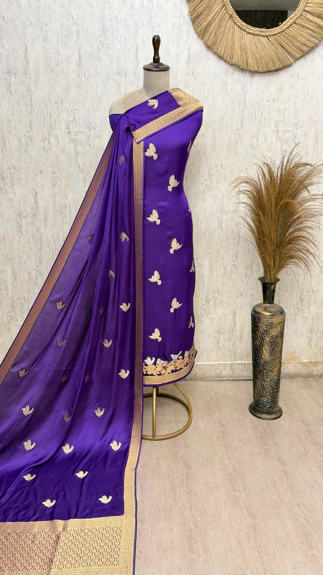 Lustrous Modal Silk Suit Unstitched Suits