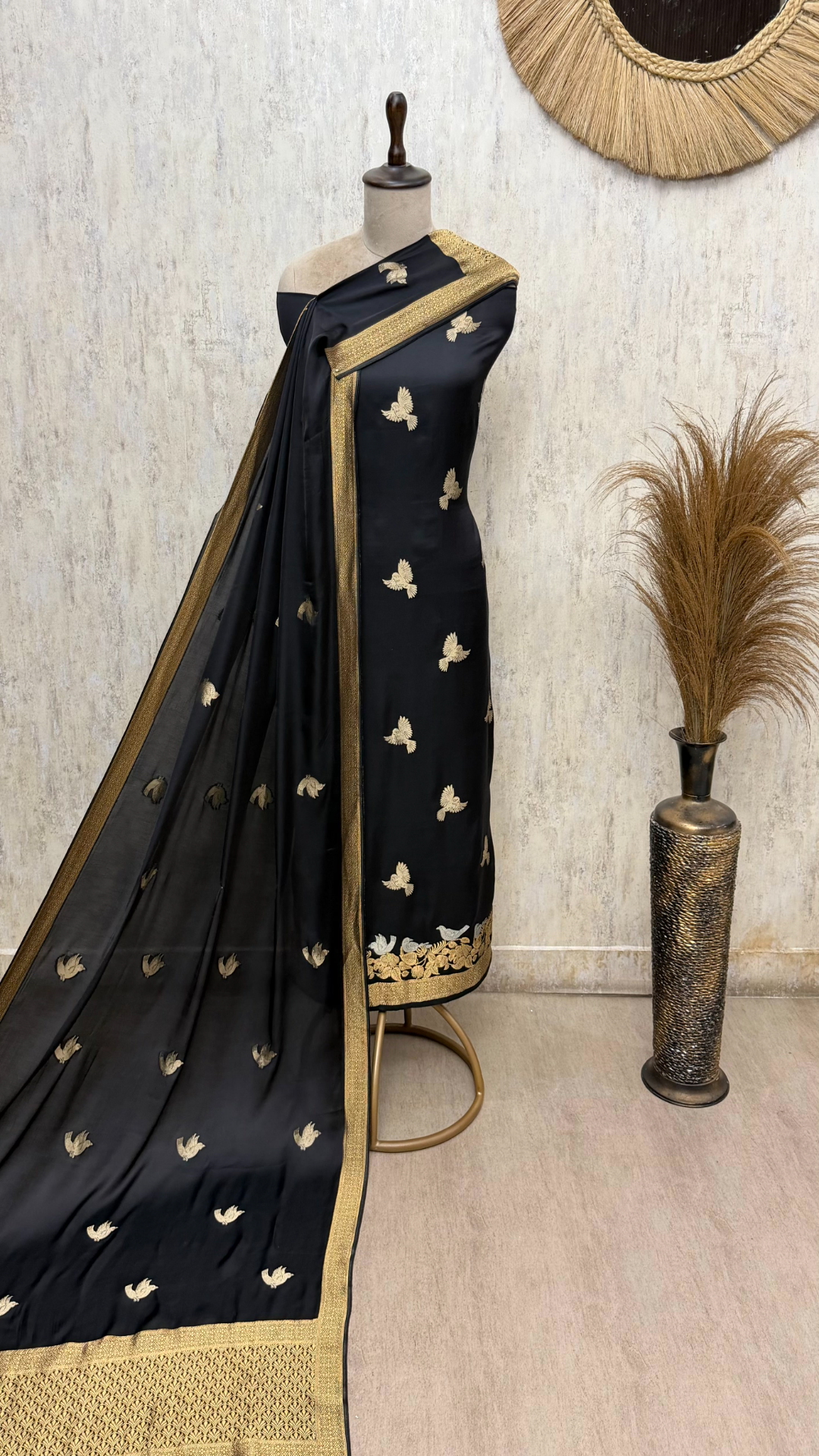Lustrous Modal Silk Suit Unstitched Suits