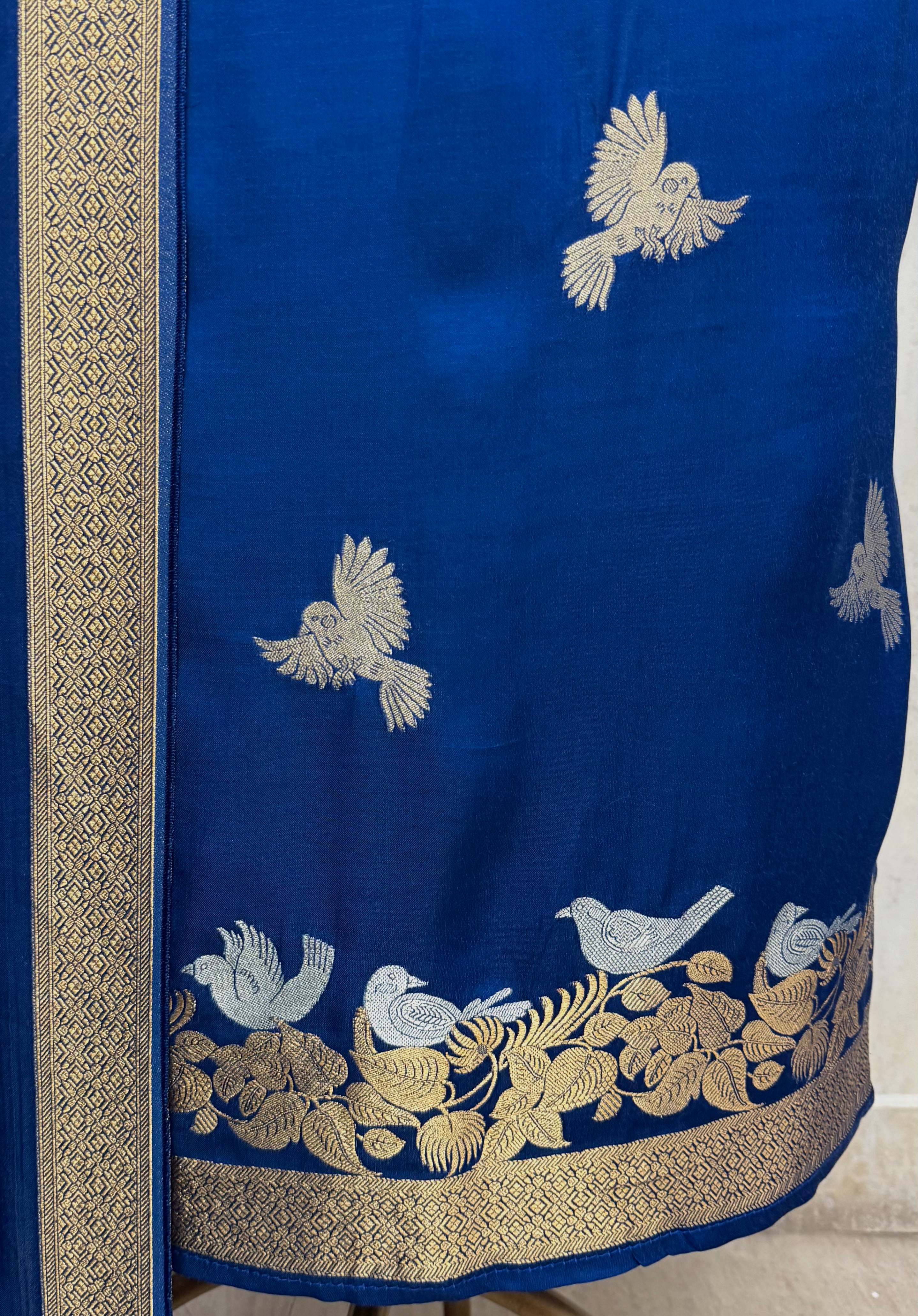 Lustrous Modal Silk Suit Unstitched Suits