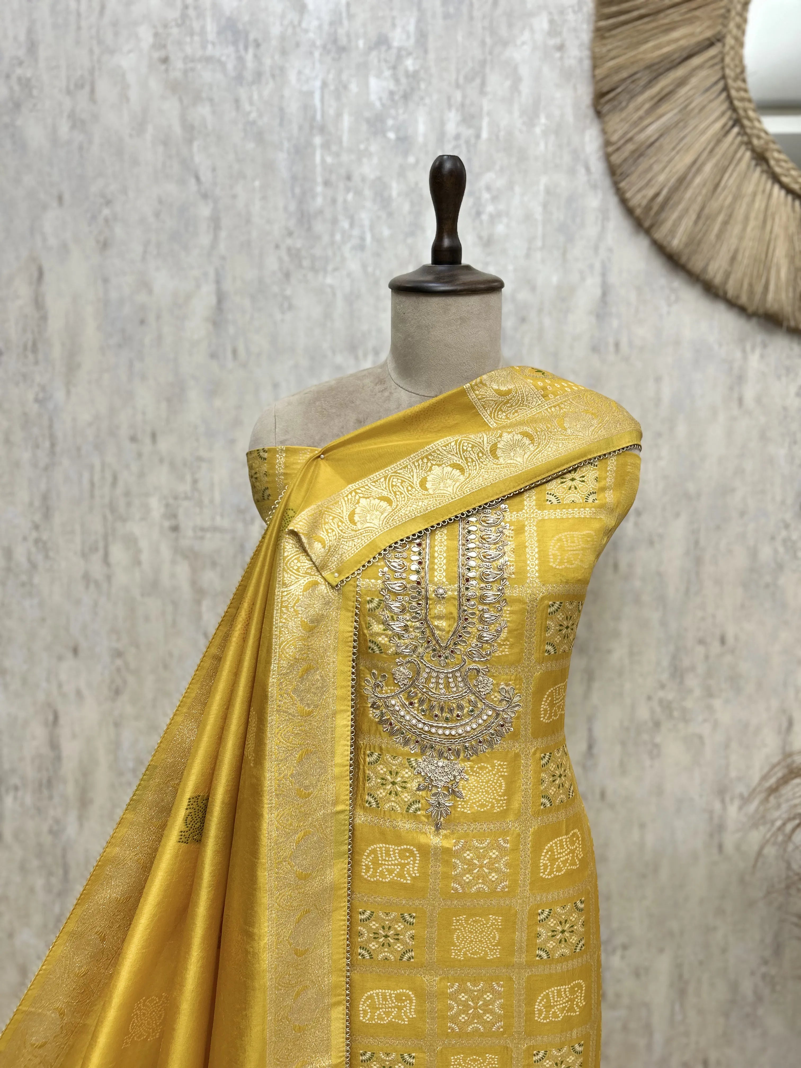 Graceful Dola Silk Unstitched Suits