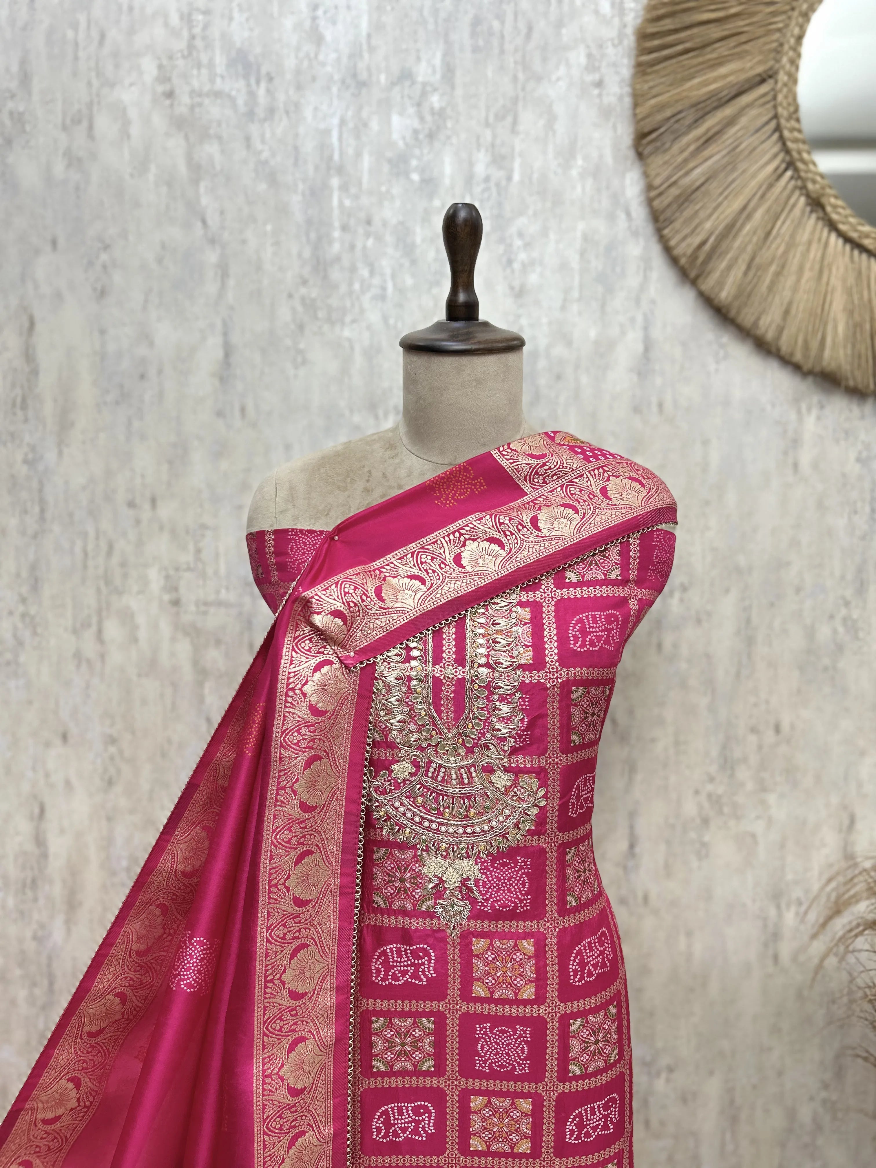 Graceful Dola Silk Unstitched Suits