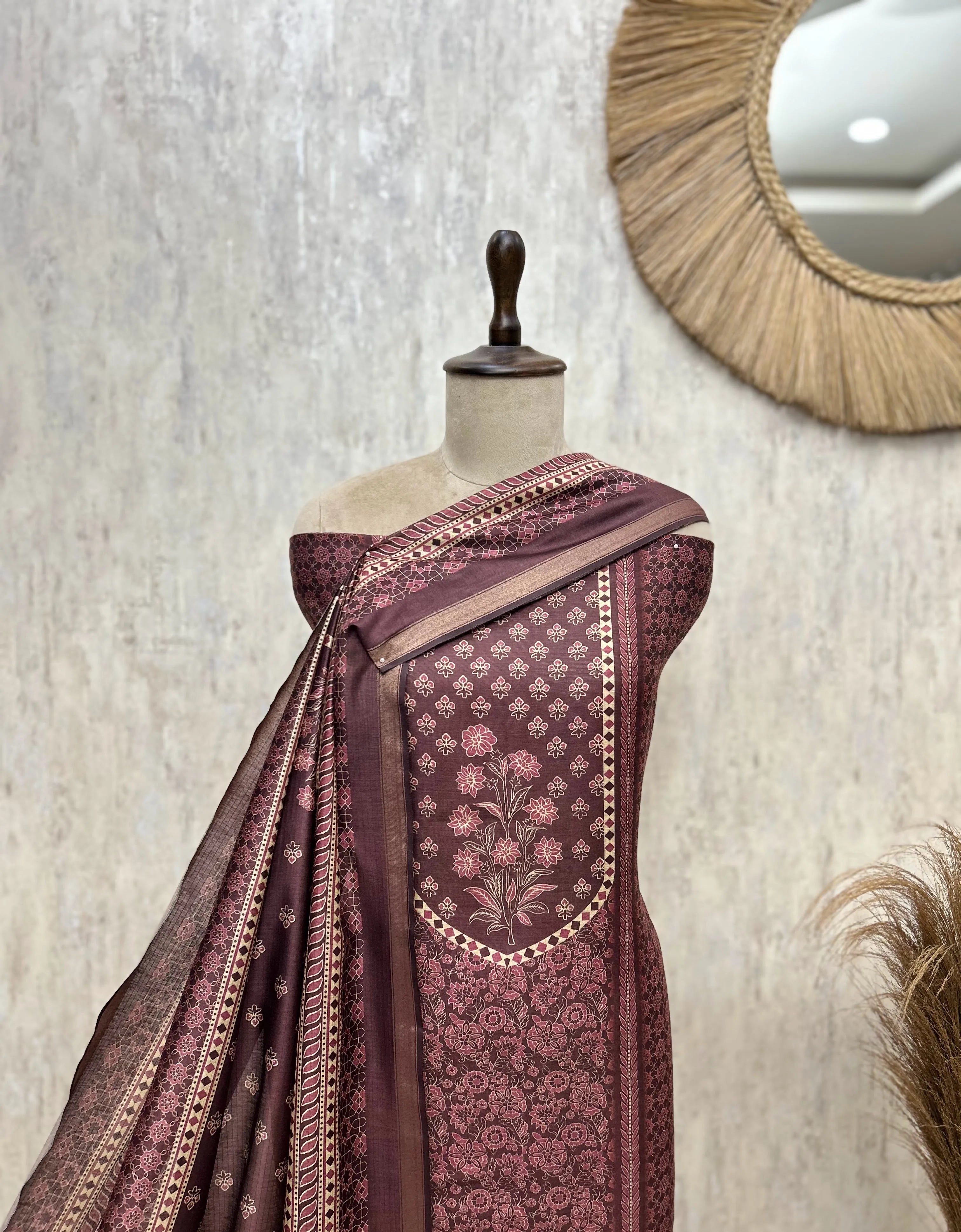 Exquisite Maheshwari Unstitched Suits