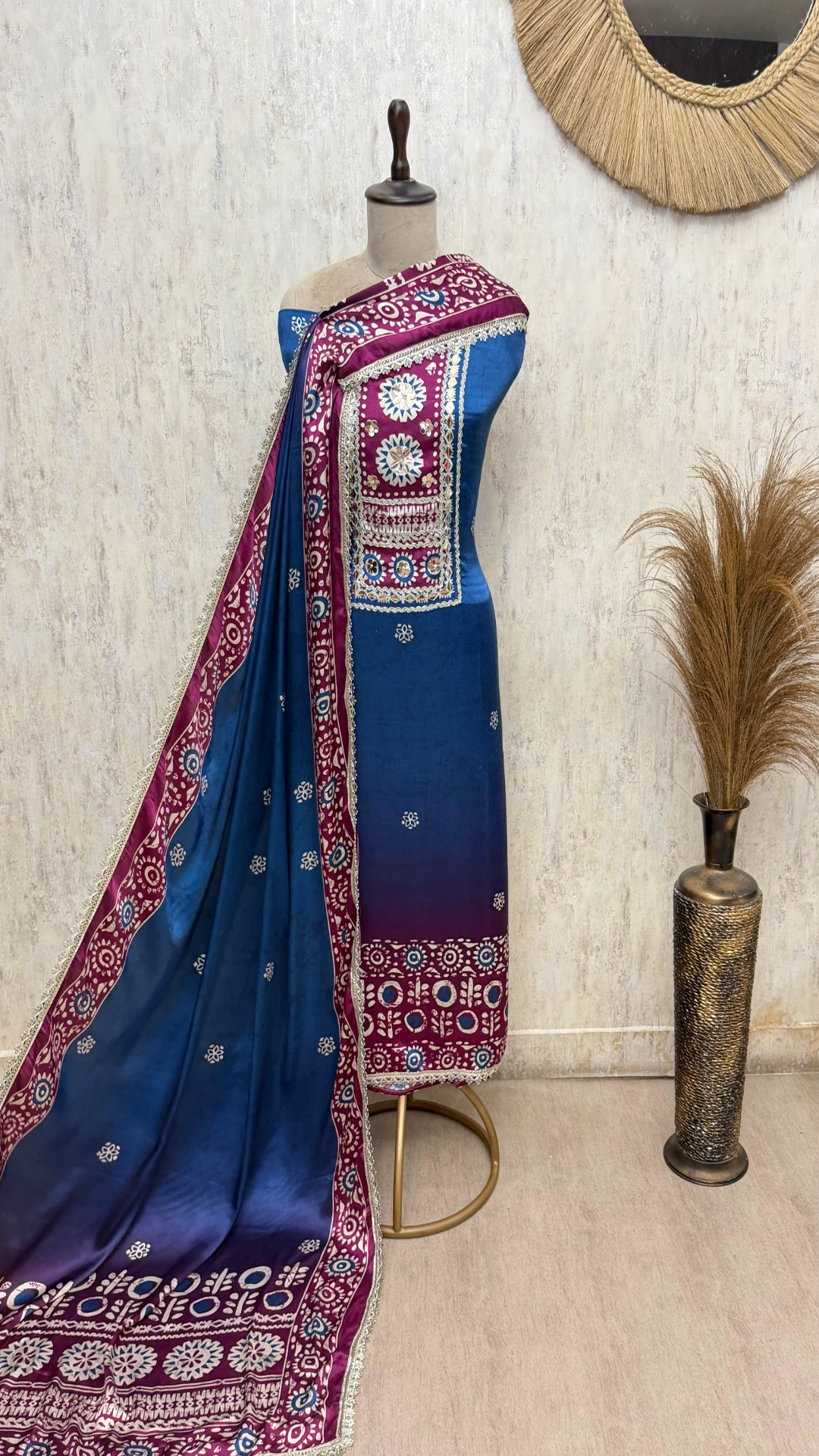 Heirloom Elegance Gajji Silk Unstitched Suits