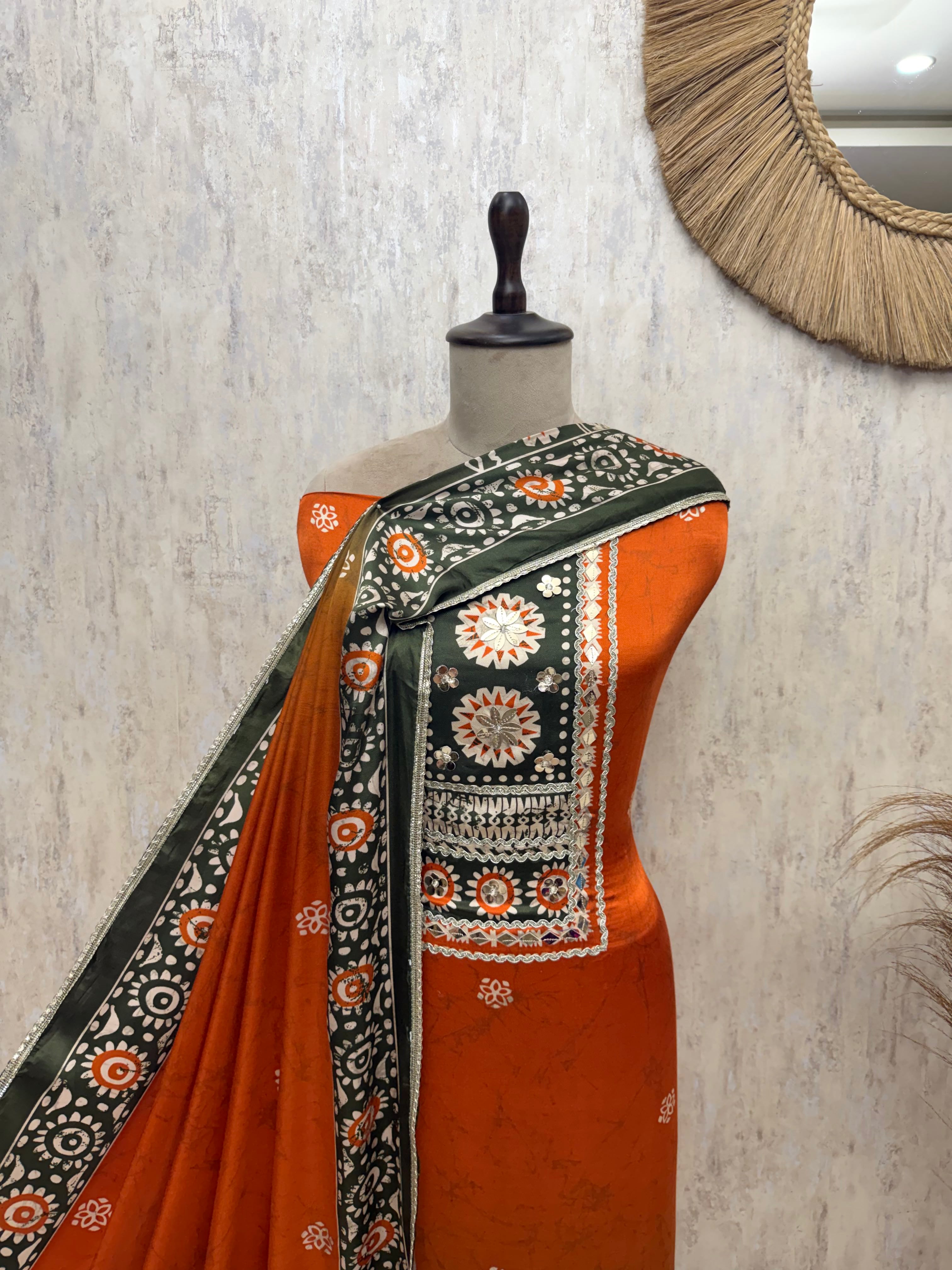 Heirloom Elegance Gajji Silk Unstitched Suits