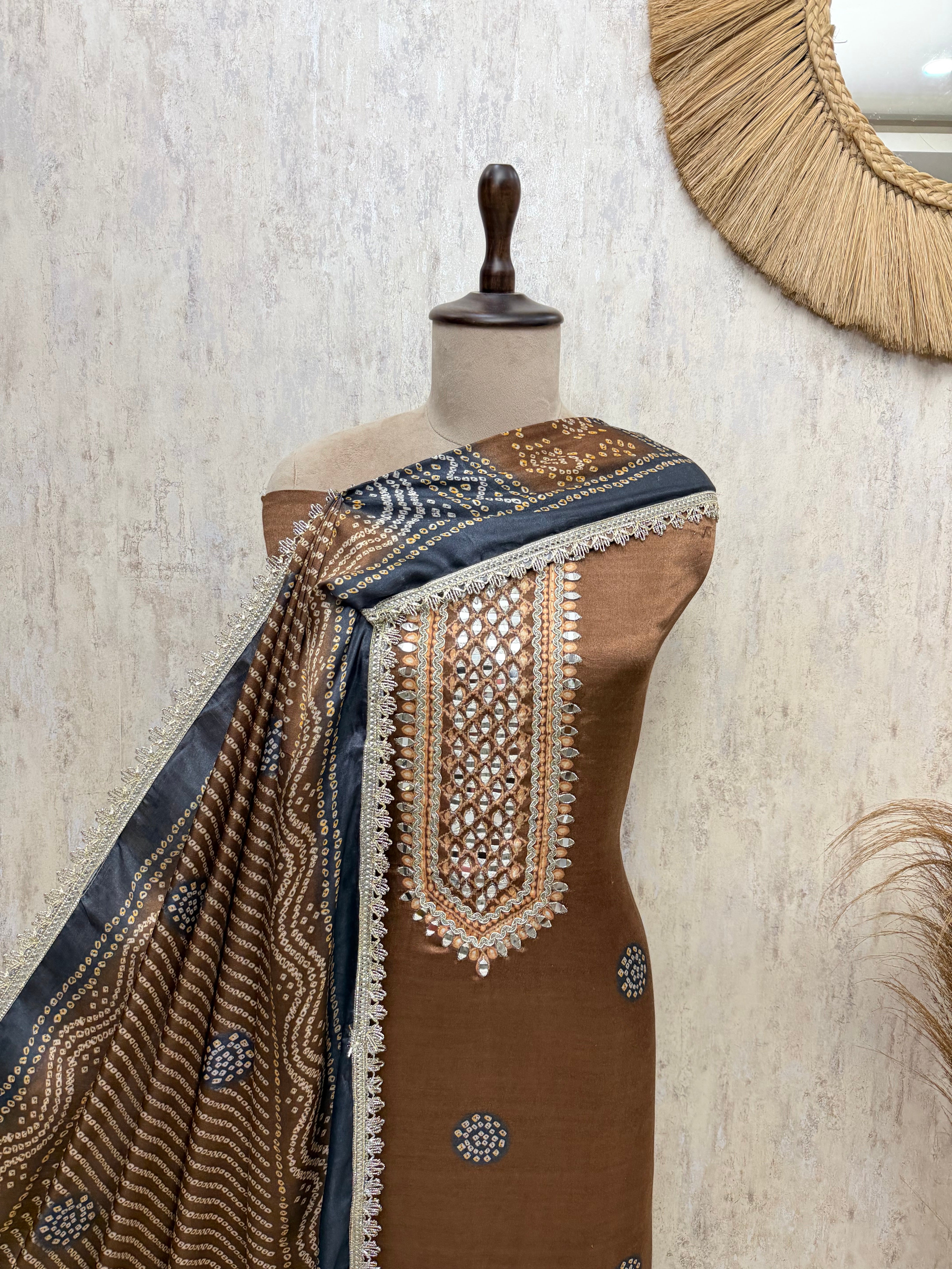 Artisanal Majesty Gajji Silk Unstitched Suits
