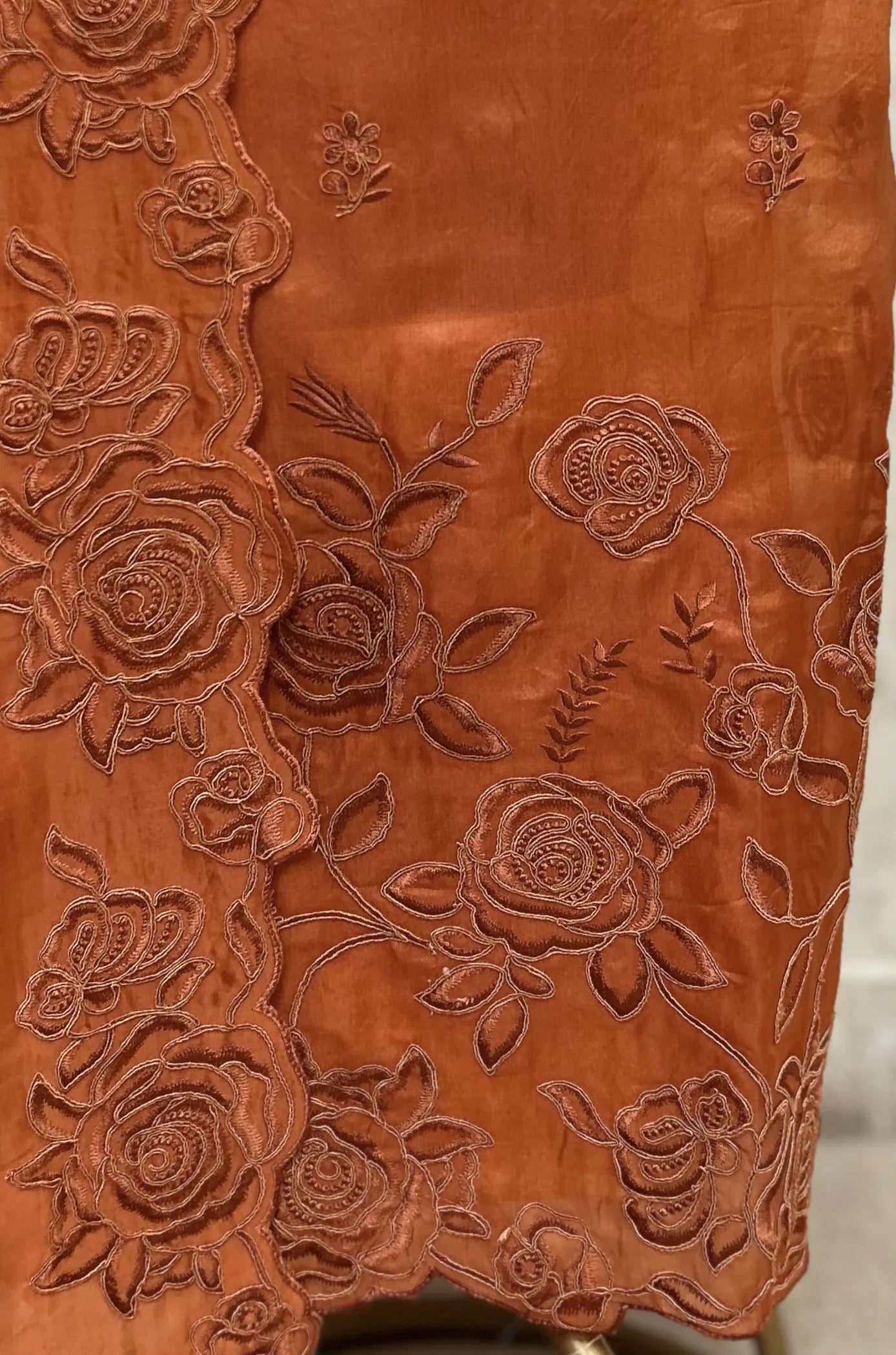Floral Grace Glass Organza unstitched suit