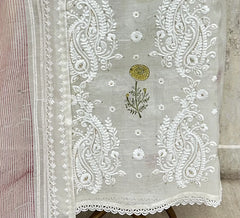 Blush Floral Elegance Mul cotton Unstitched suit