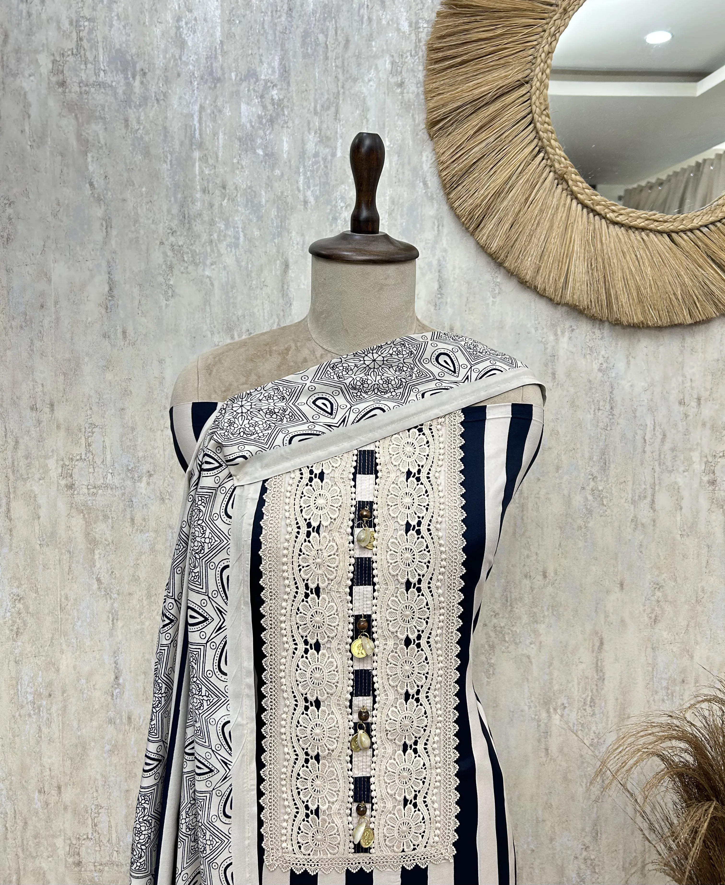 Elegant Muslin Unstitched suit