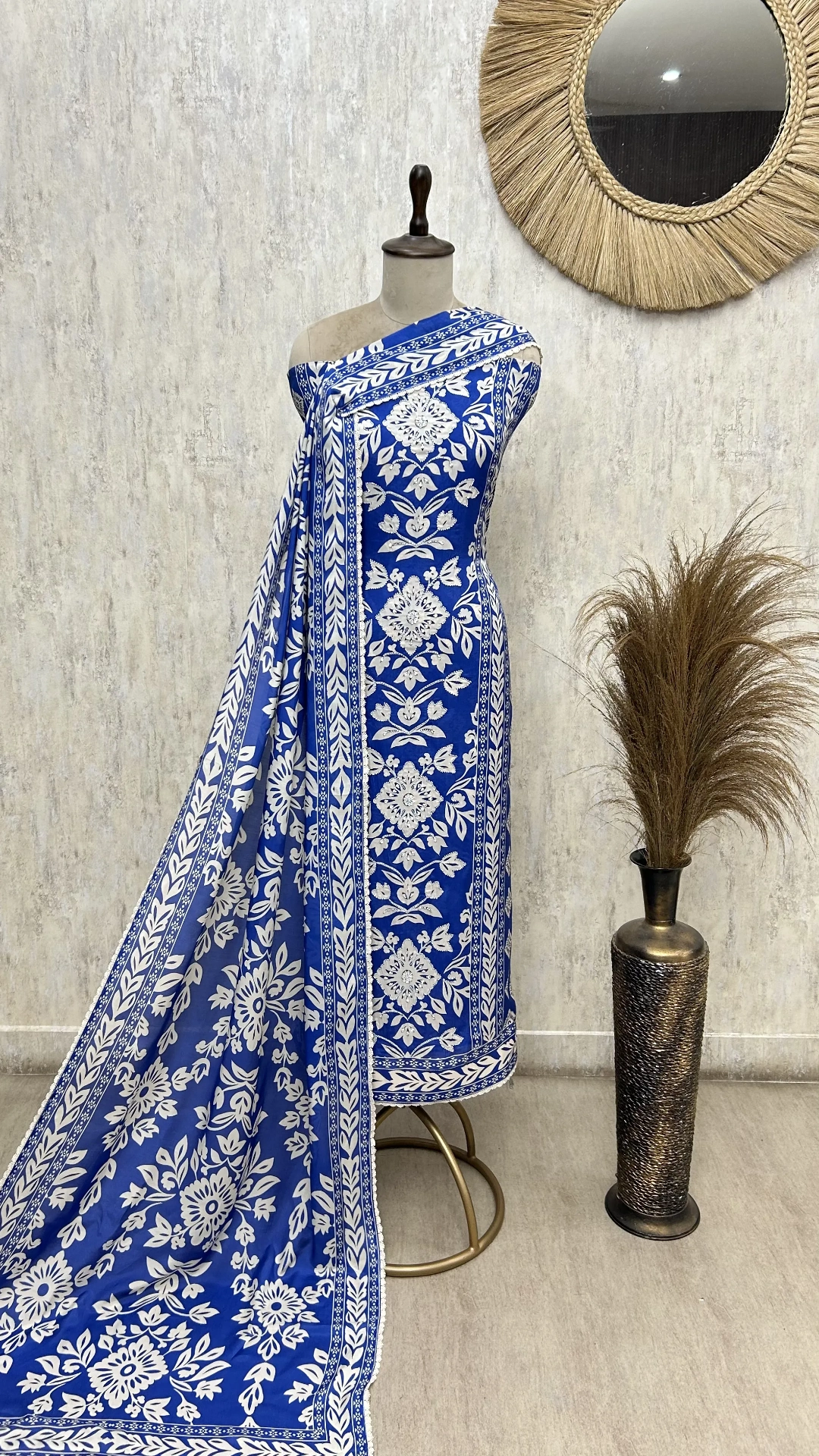 Floral Elegance Muslin Unstitched suit