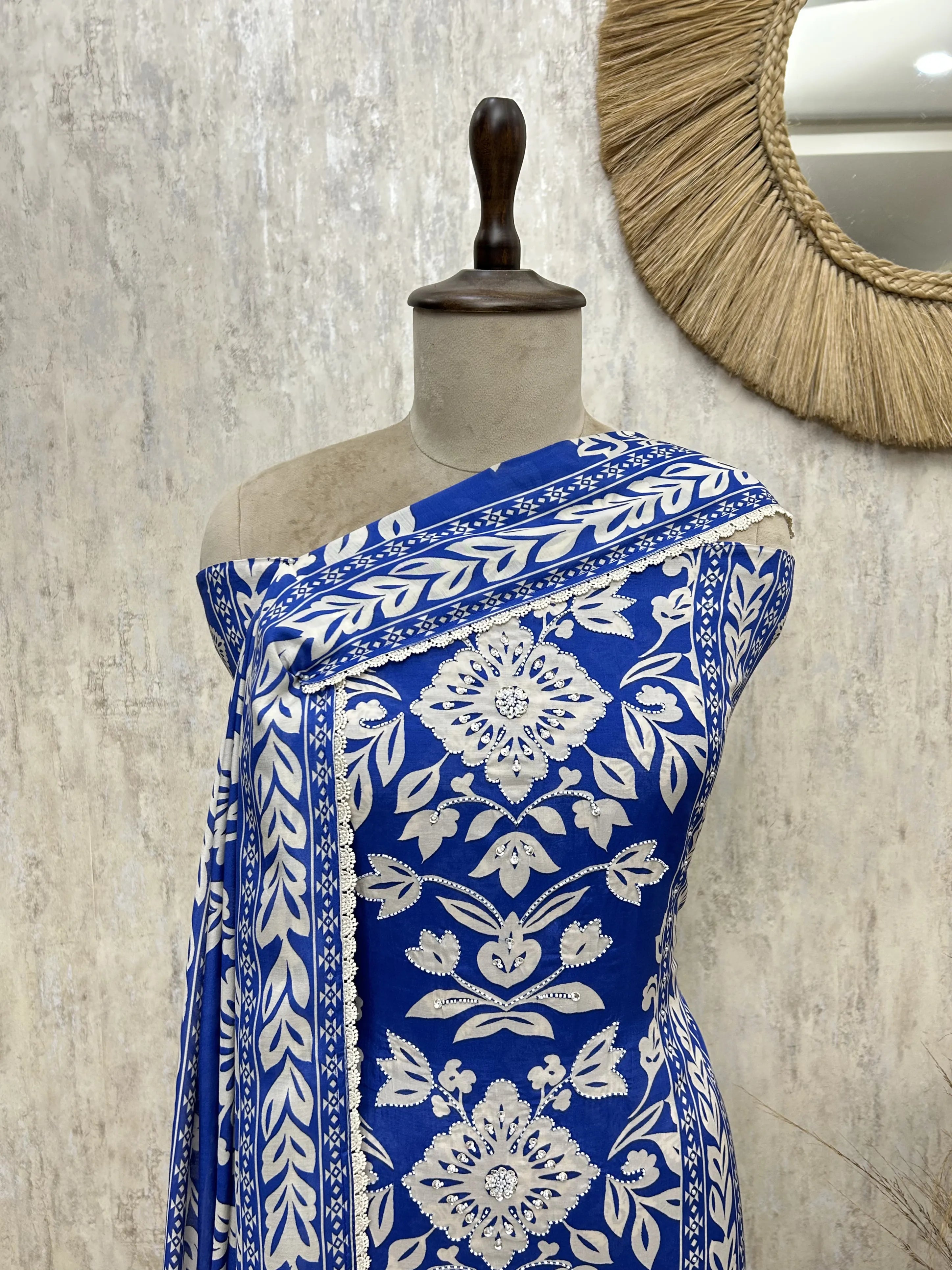 Floral Elegance Muslin Unstitched suit