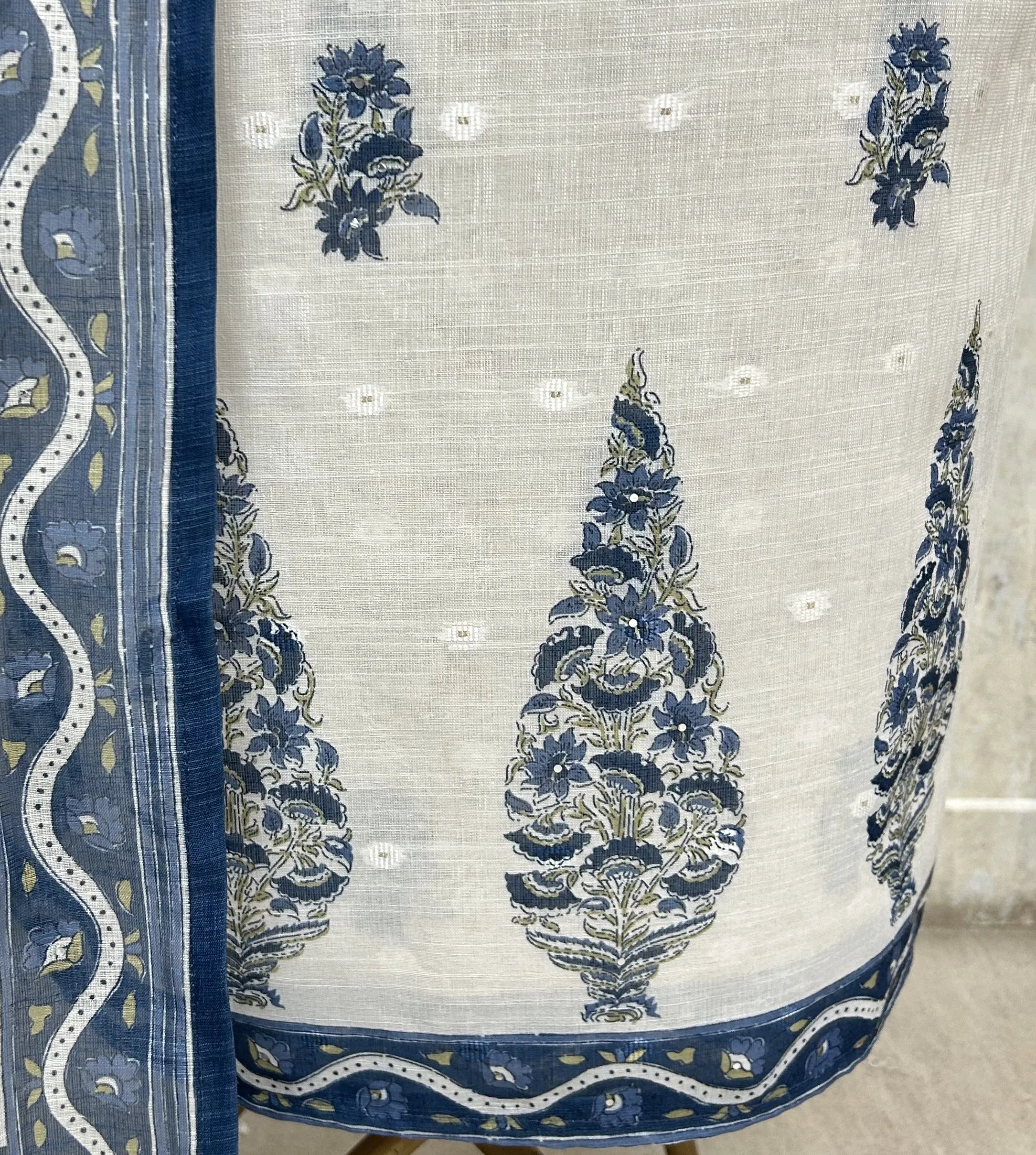 Floral Linen Unstitched suit