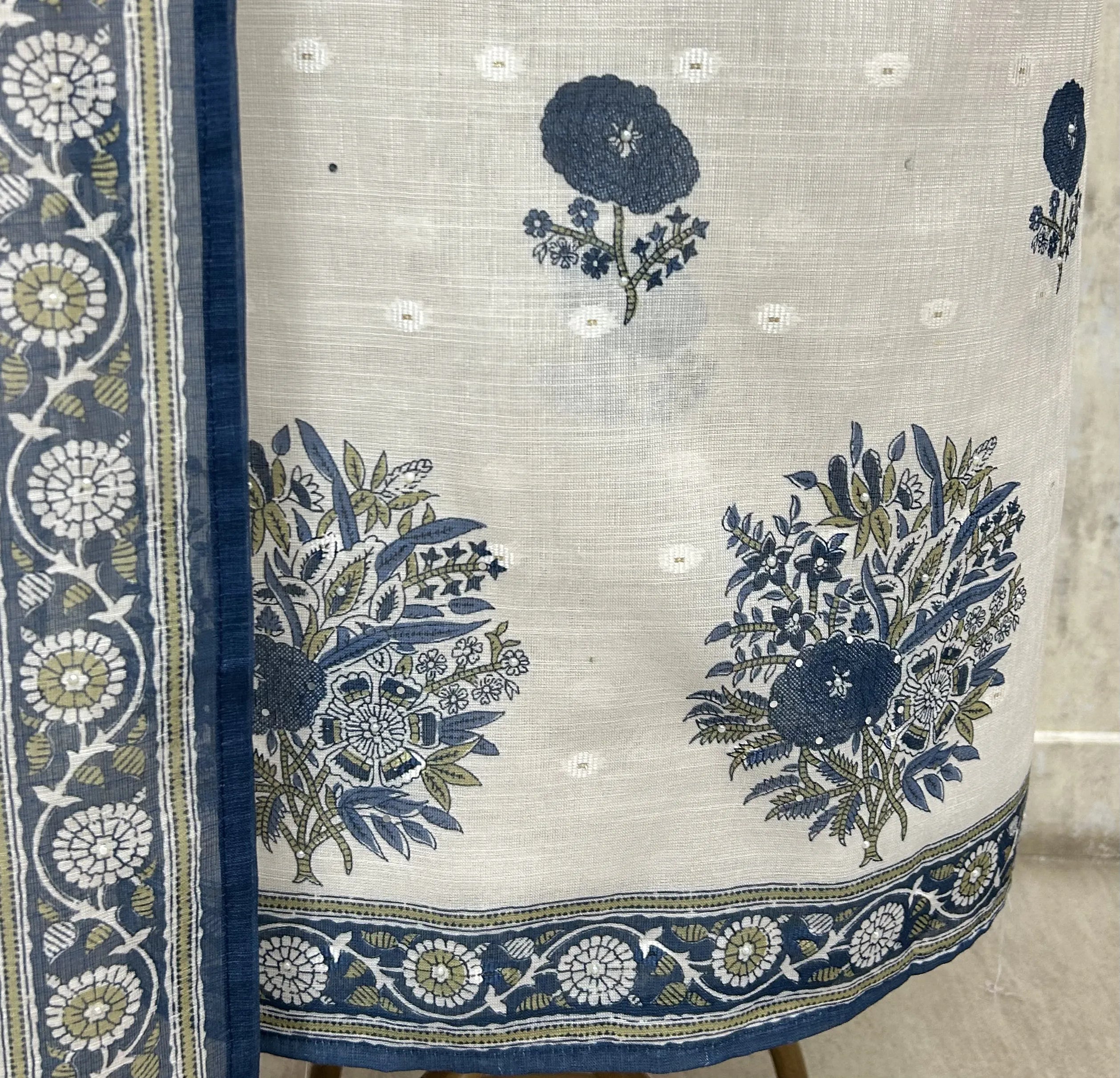 Floral Linen Unstitched suit