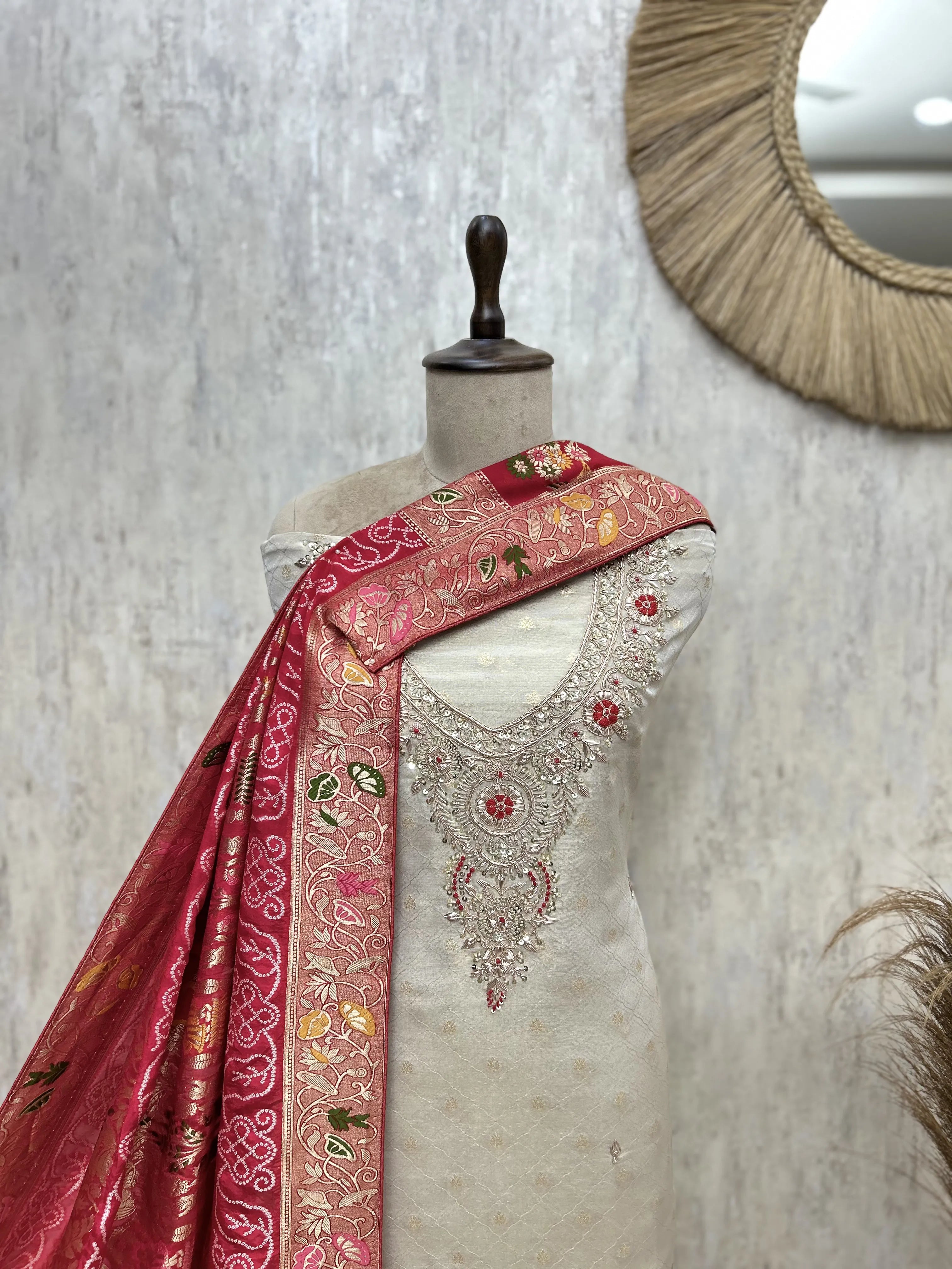 Elegant Tissue Unstitched suit