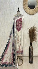 Zari Work Crepe Unstitched Suit Set