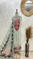 Zari Work Crepe Unstitched Suit Set