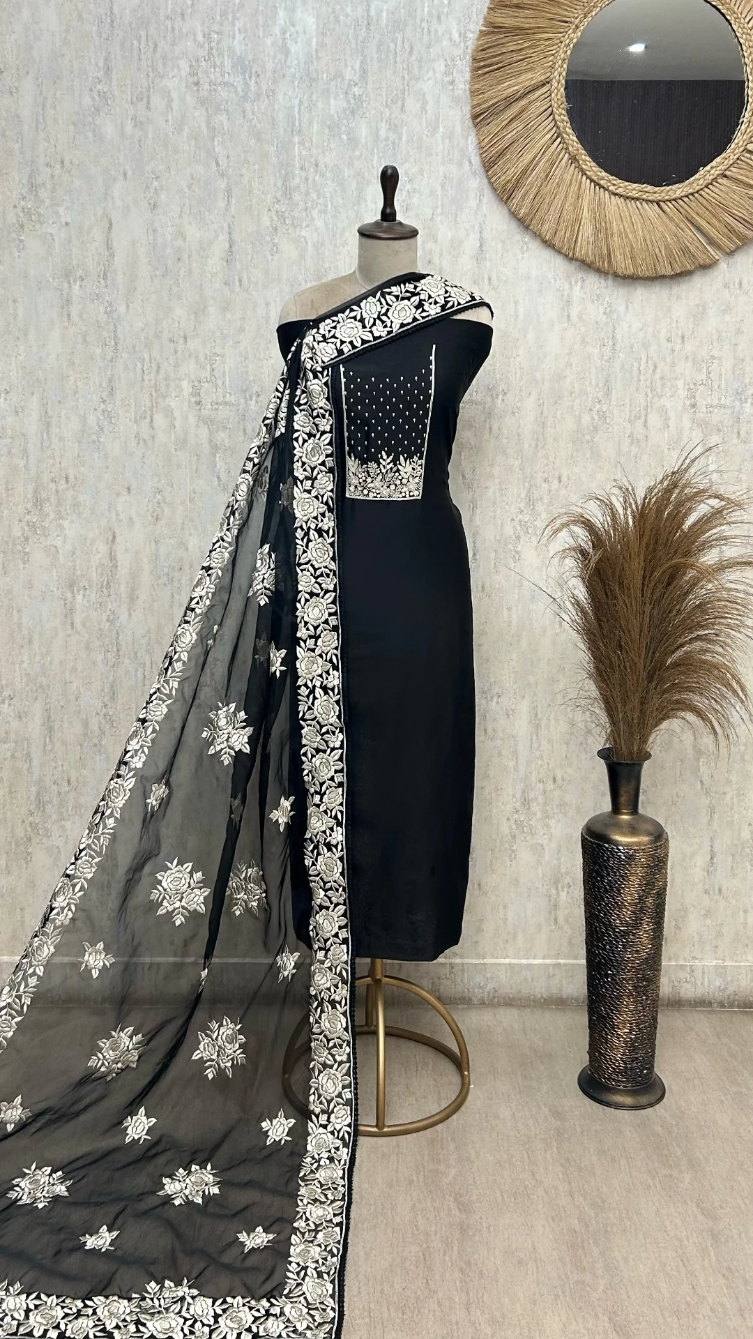 Elegance cotton chanderi Unstitched suit