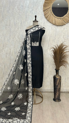 Elegance cotton chanderi Unstitched suit