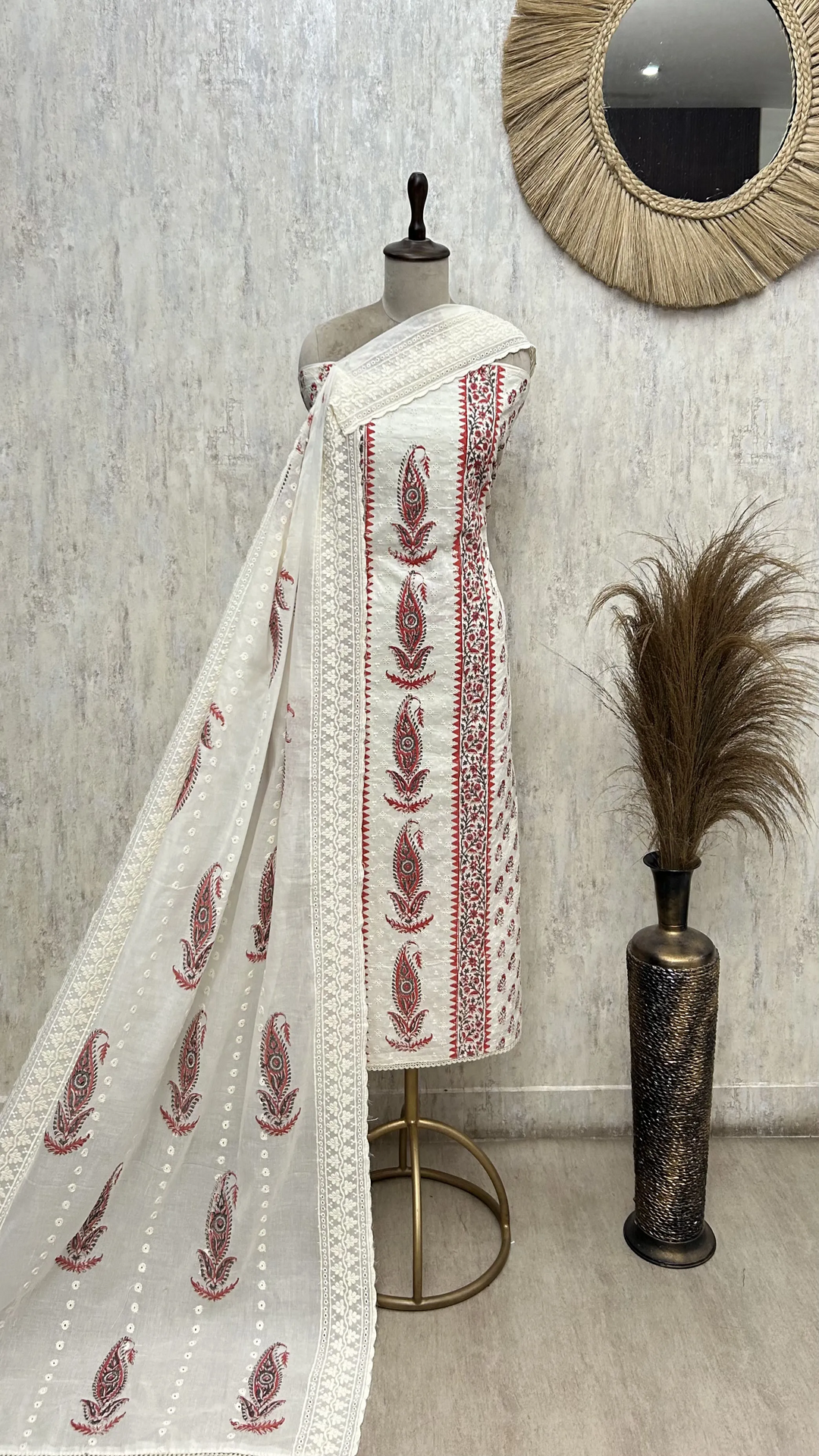 Ivory Heritage Elegance Cotton Unstitched suit