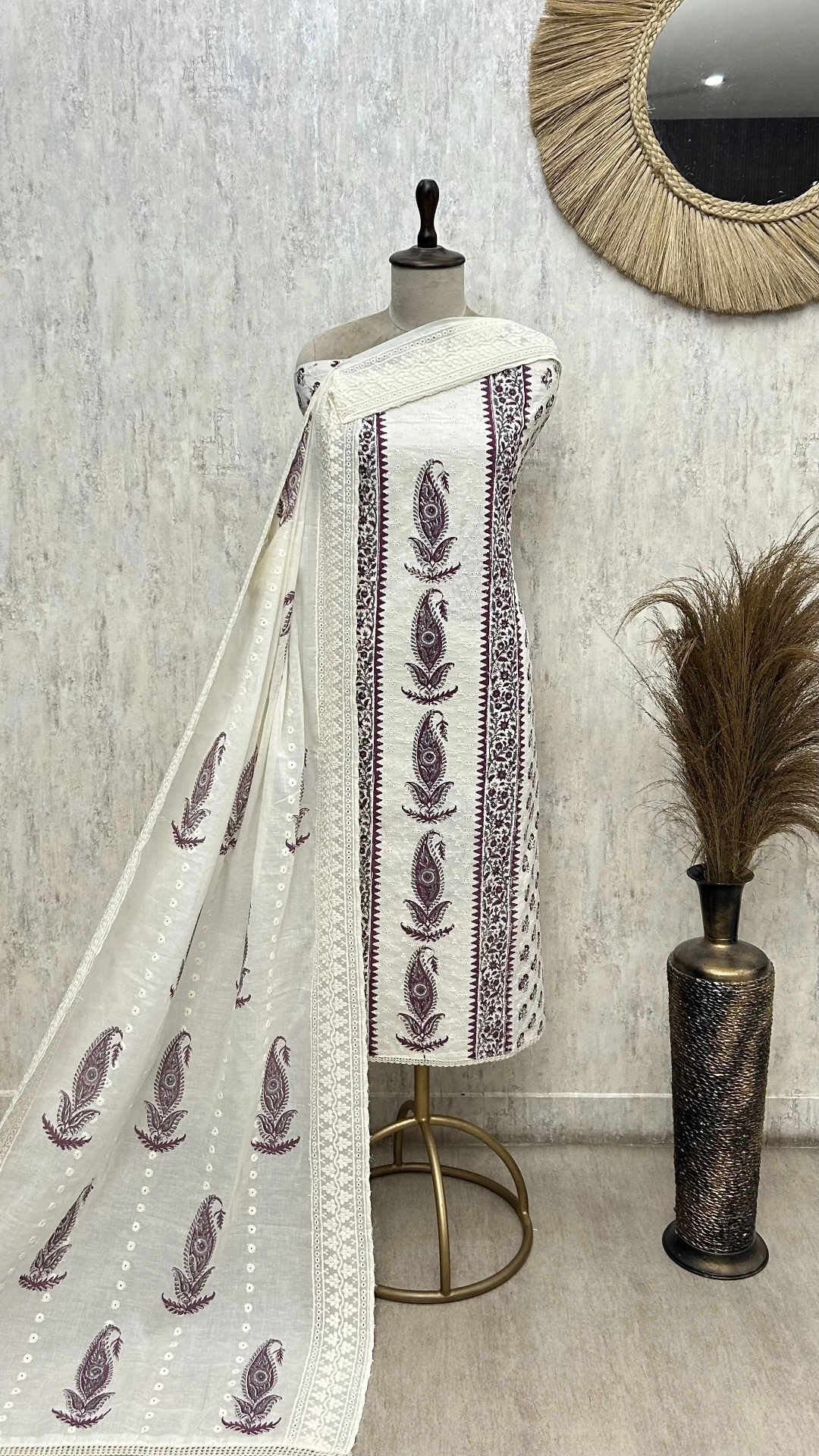 Ivory Heritage Elegance Cotton Unstitched suit