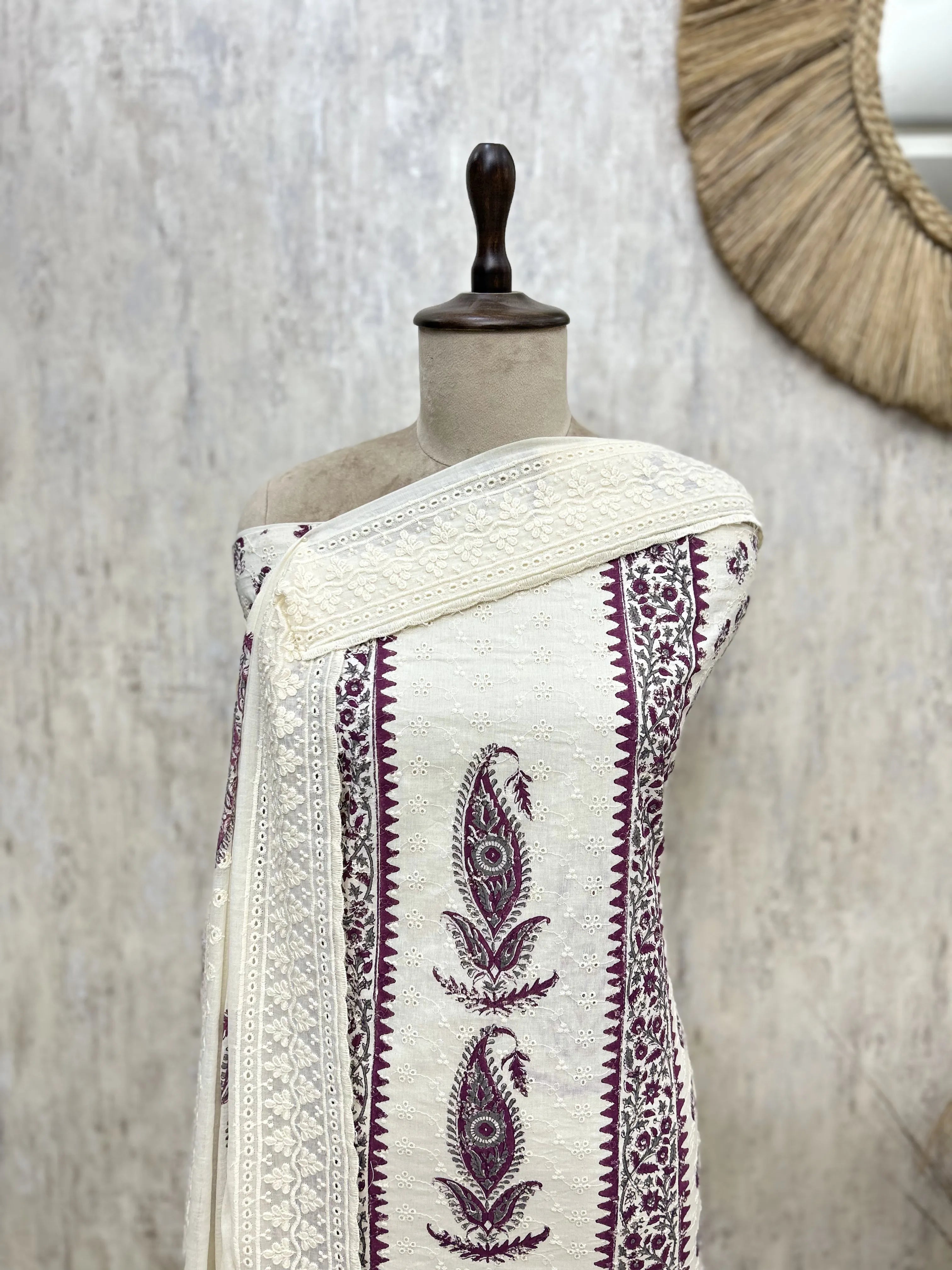 Ivory Heritage Elegance Cotton Unstitched suit
