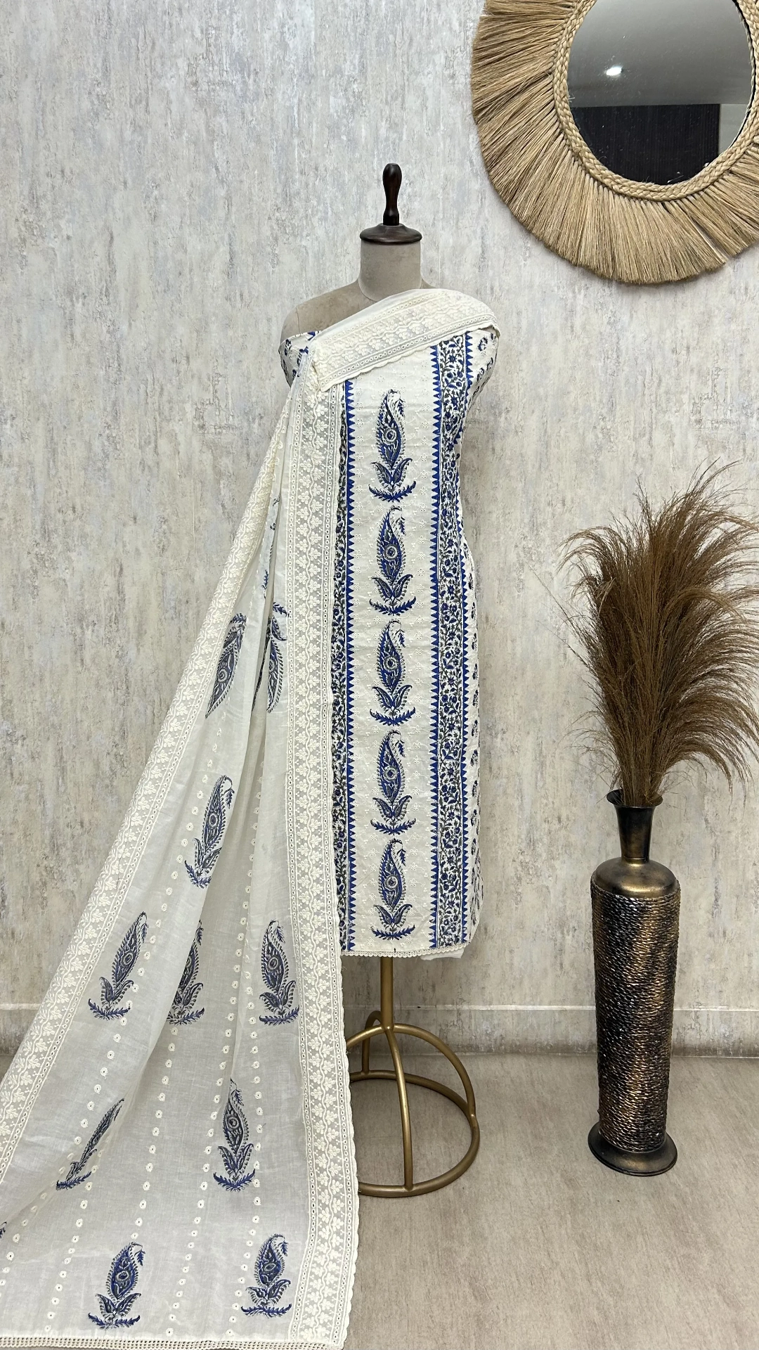 Ivory Heritage Elegance Cotton Unstitched suit