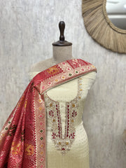 Exquisite Crush Tissue Unstitched Suits