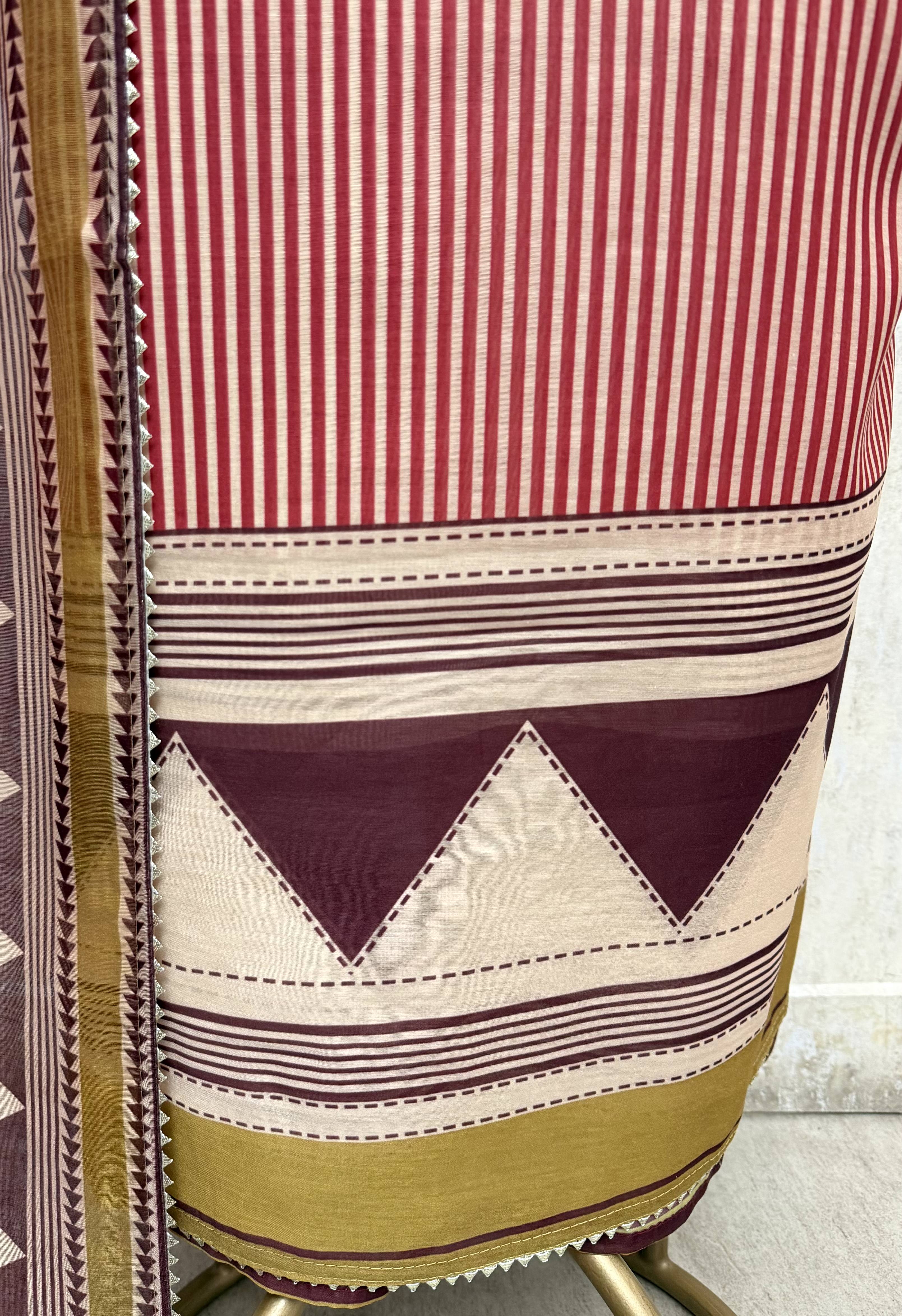 Artistry in Maheshwari Unstitched Suits