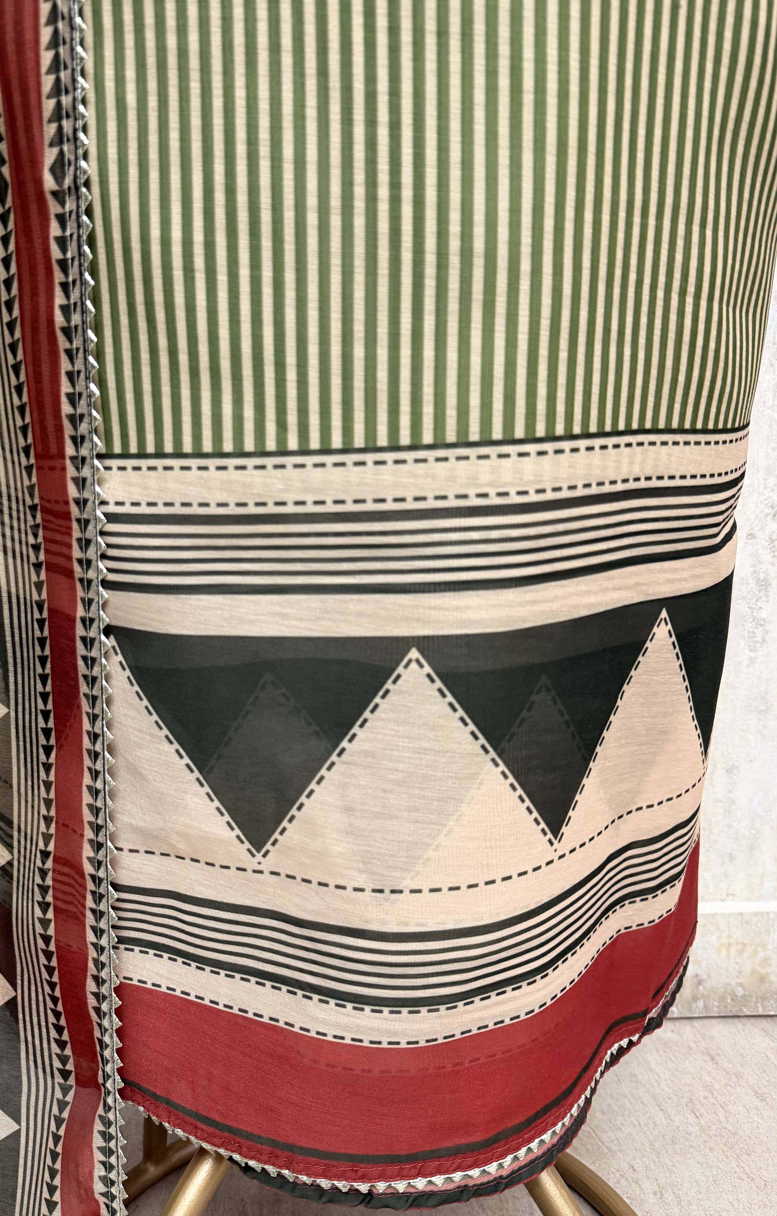 Artistry in Maheshwari Unstitched Suits
