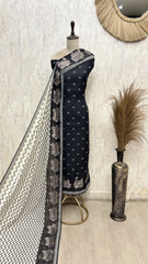 Monochrome Muse Linen Unstitched Suits